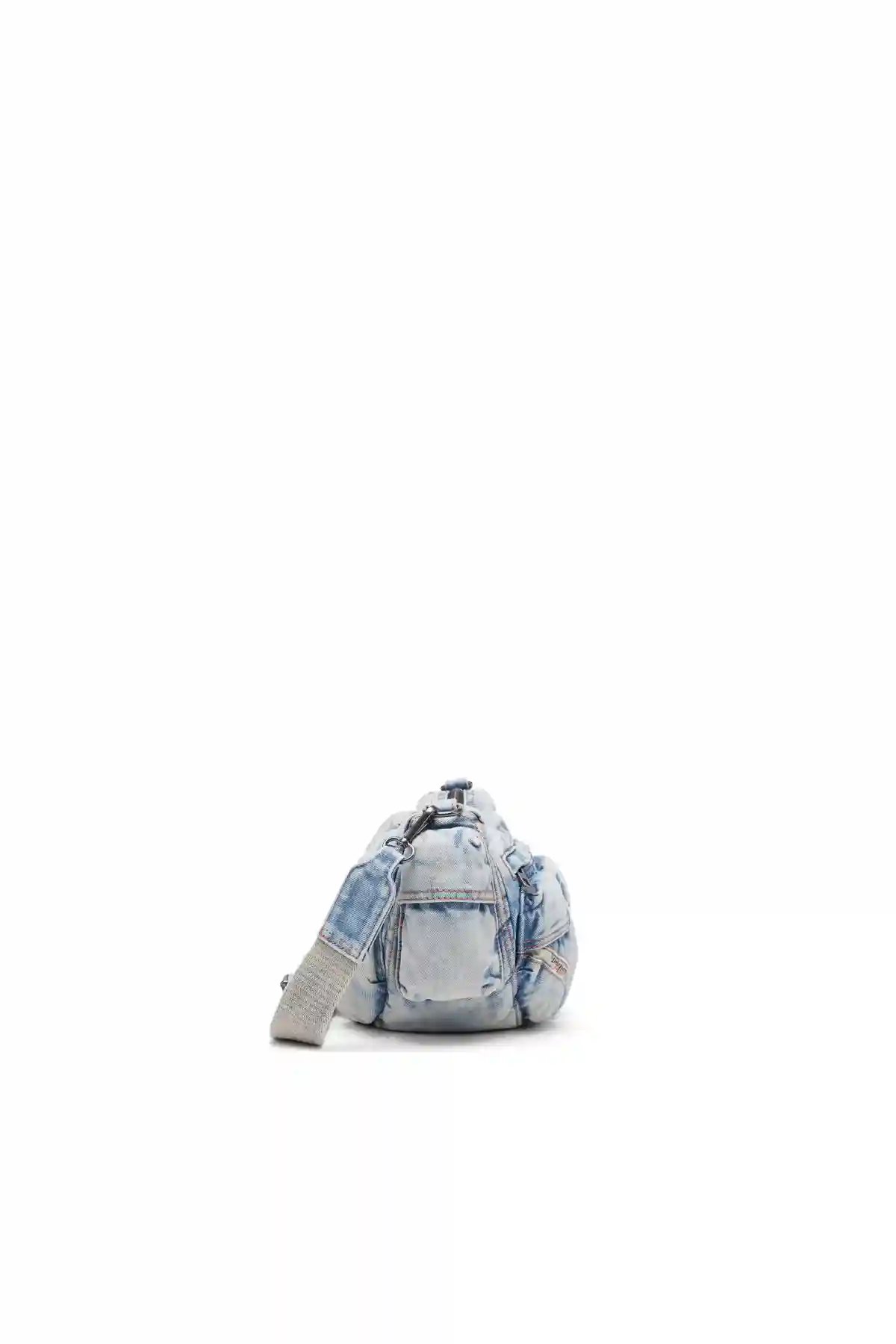 Light Blue Travel 3000-Multipocket bag in treated denim