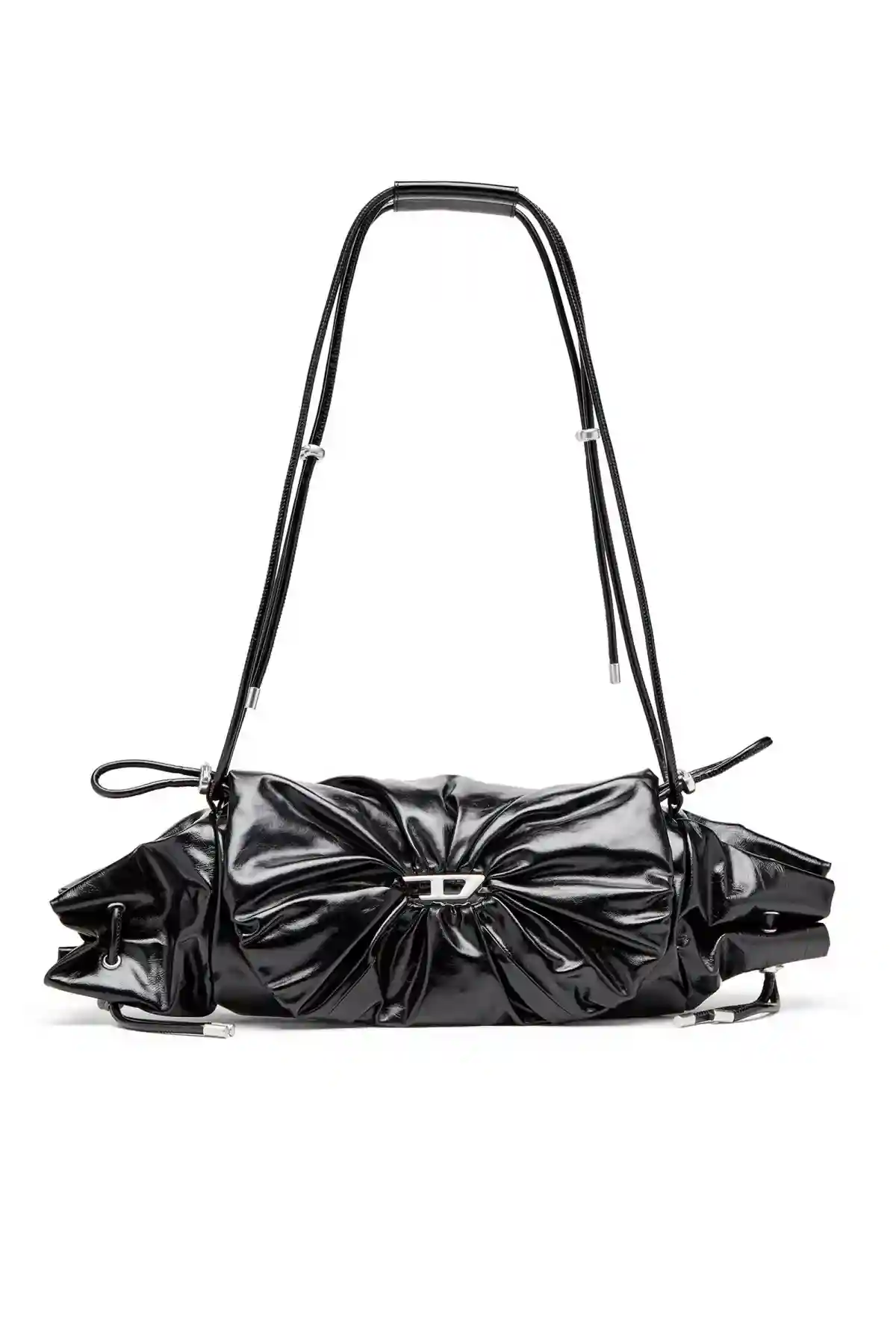Black Scrunch-D Shoulder M Shoulder Bags