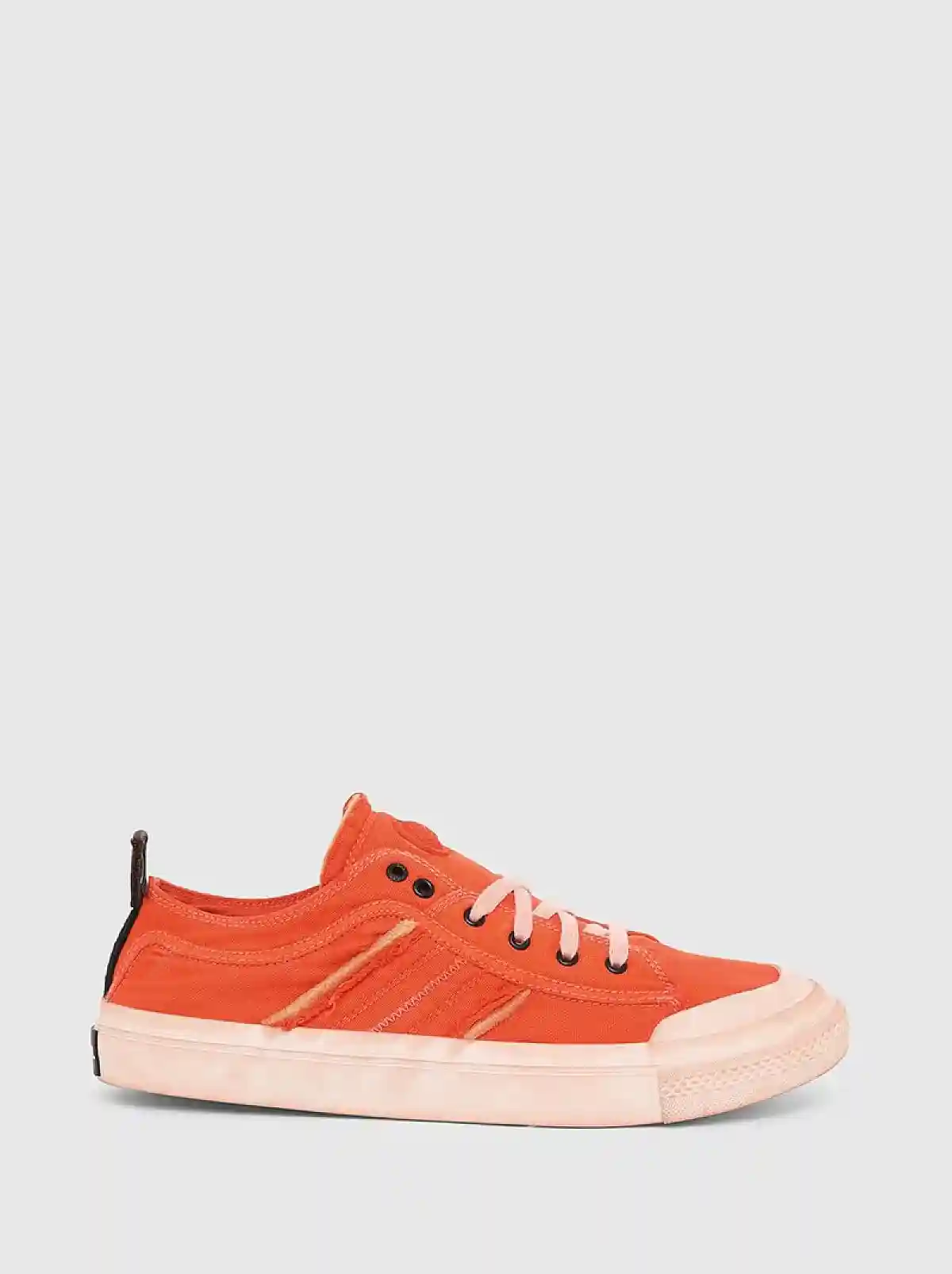 Orange Pigment-dyed sneakers in canvas