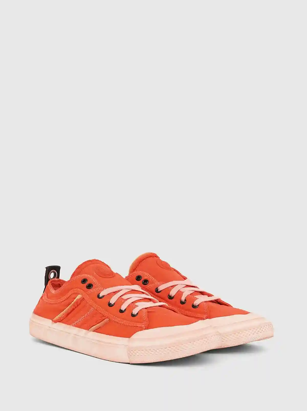 Orange Pigment-dyed sneakers in canvas