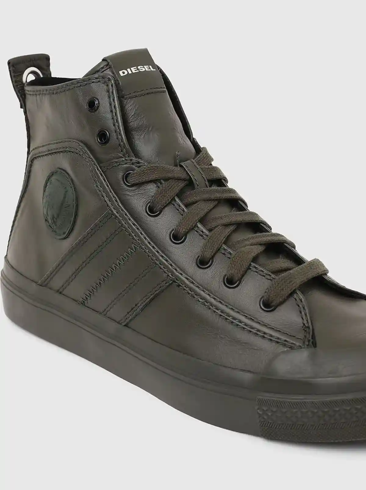 Green High-top sneakers with 3D Mohawk