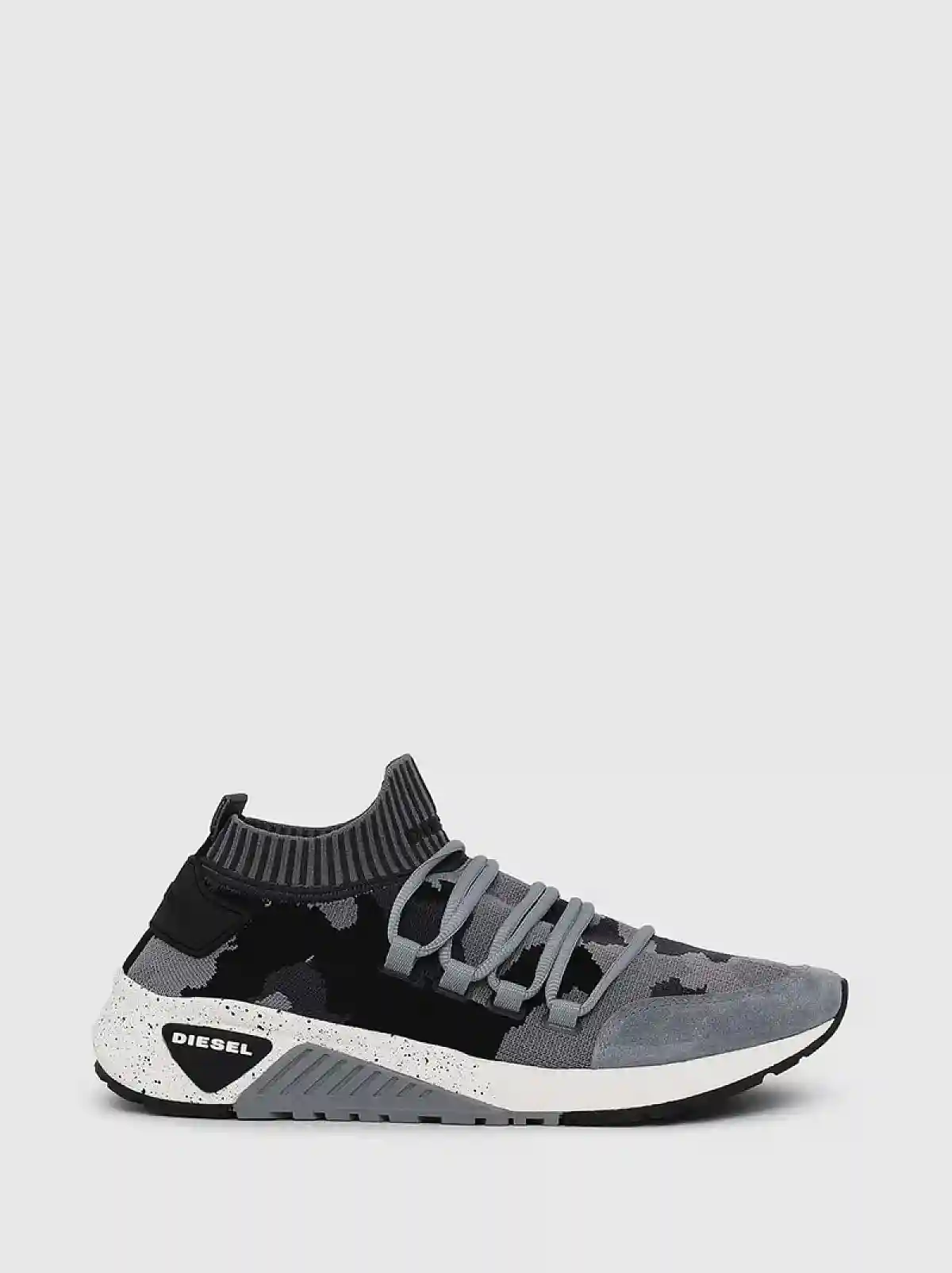 Grey Slip-on sneakers in camouflage knit