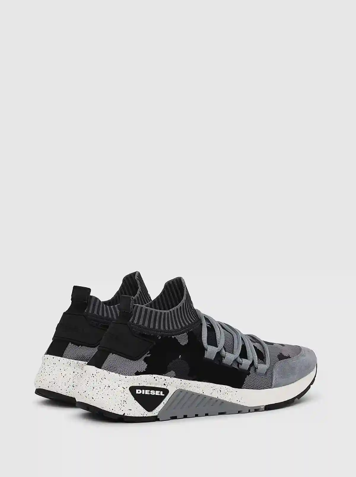 Grey Slip-on sneakers in camouflage knit