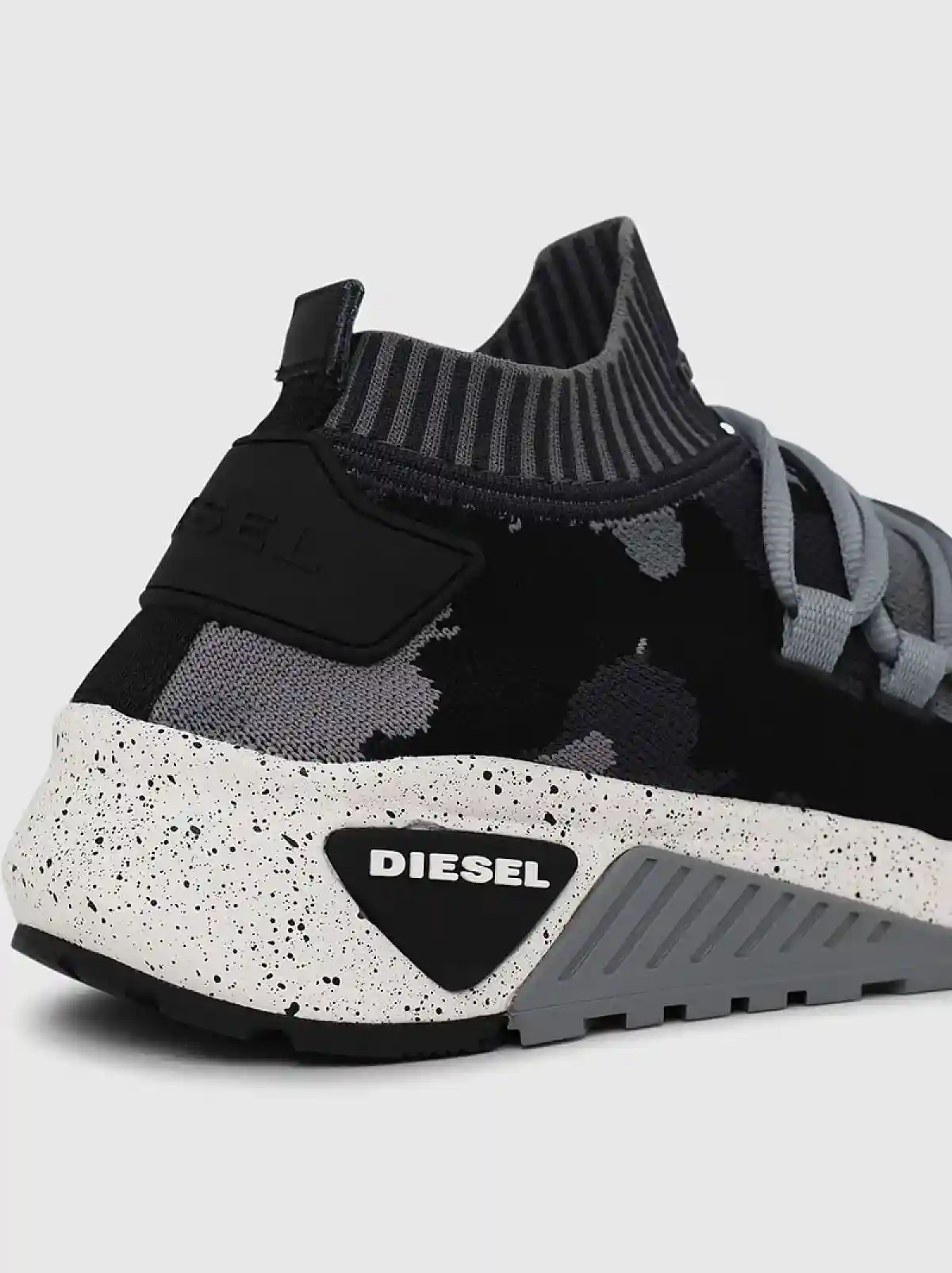 Grey Slip-on sneakers in camouflage knit