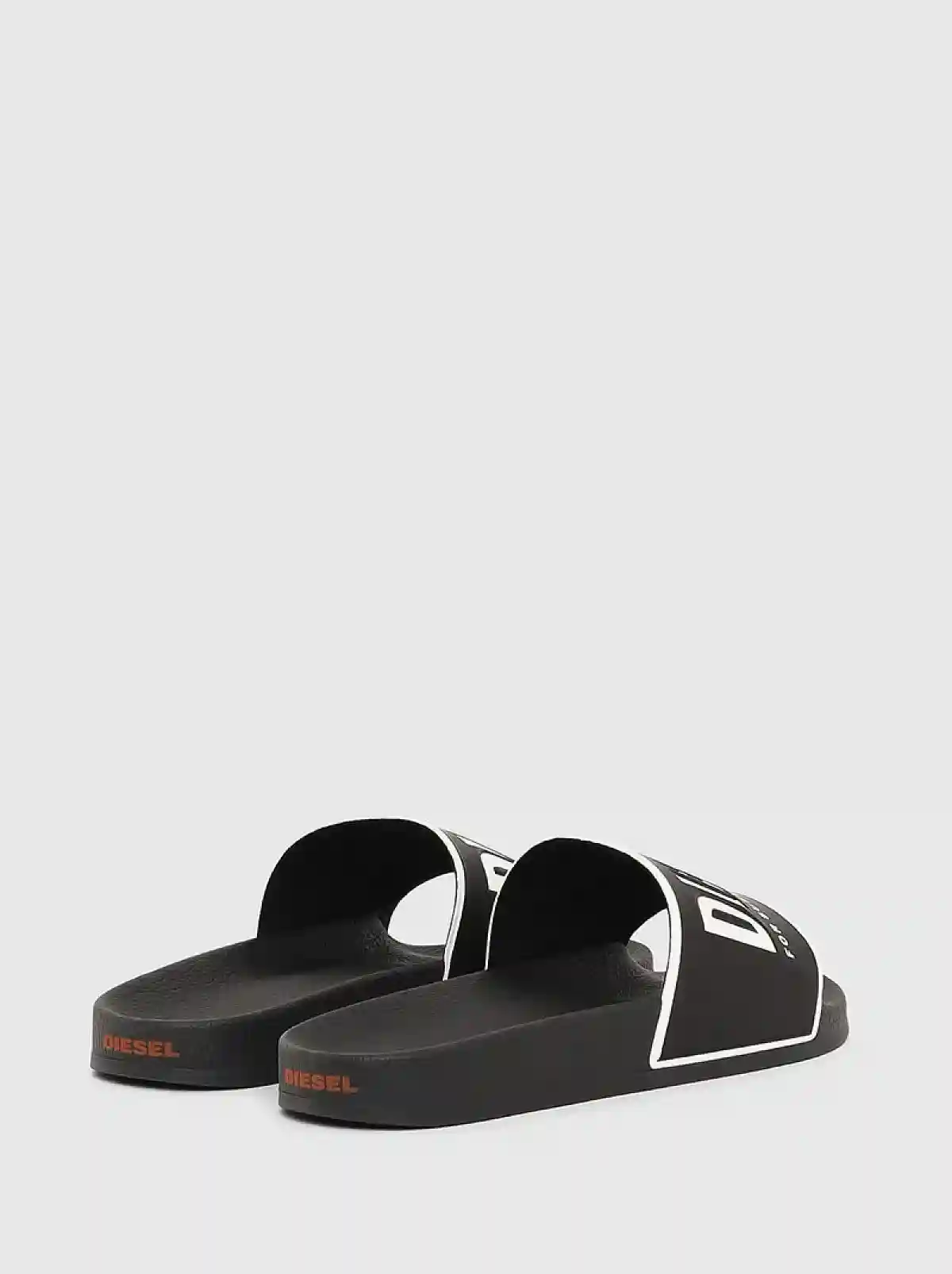 Black Pool slides with logo print