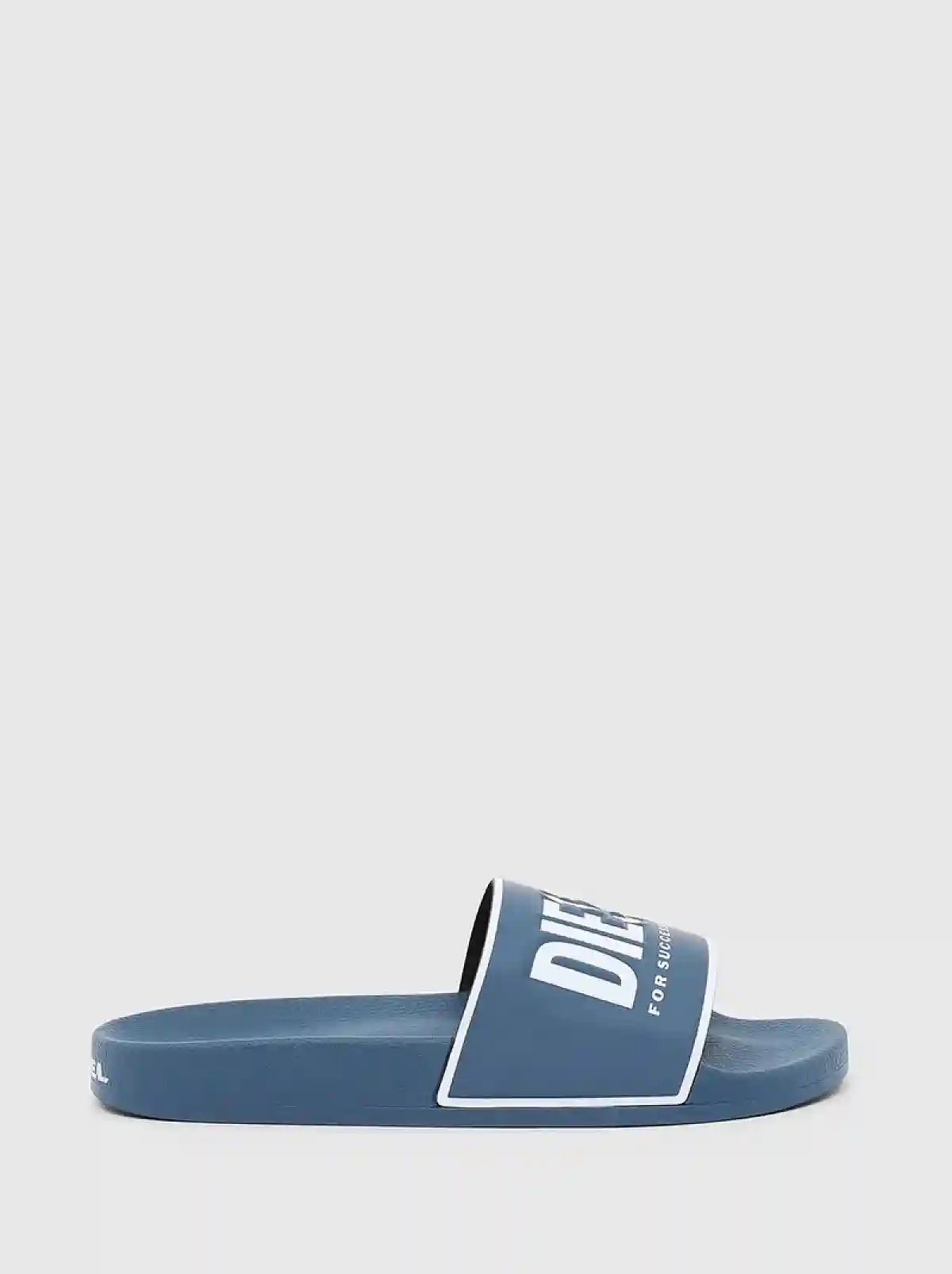 Blue Pool slides with logo print