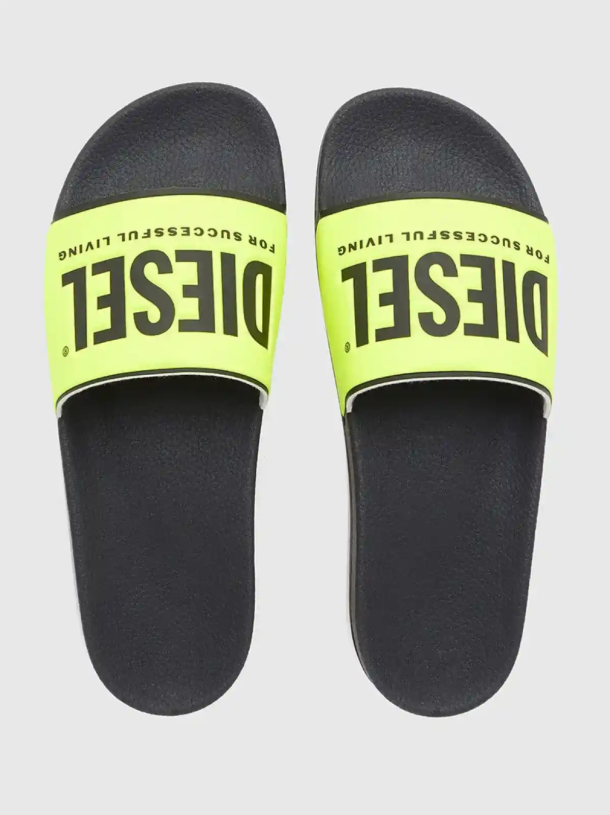 Black Slides with fluo logo band display picture 2
