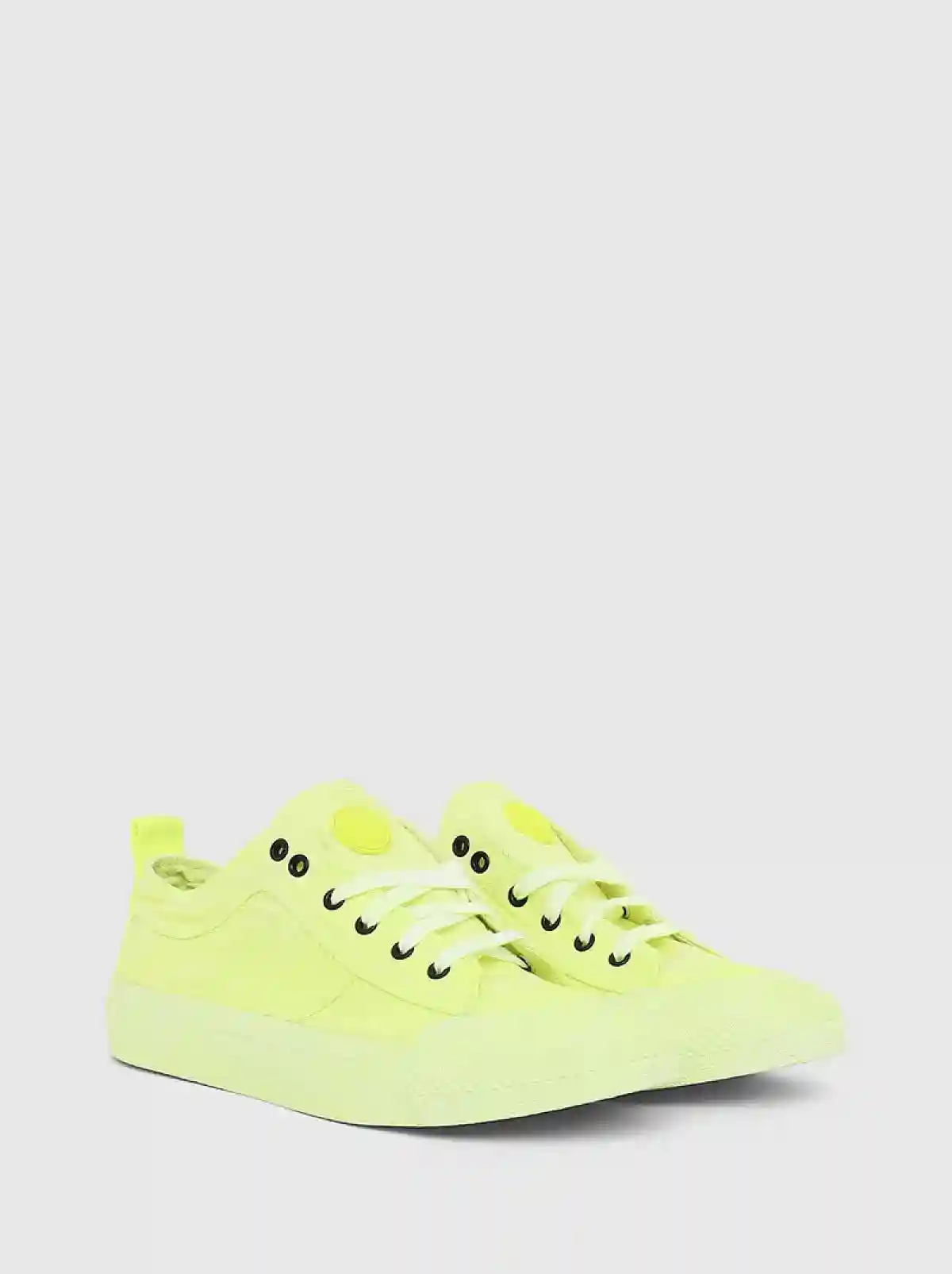 Yellow Pigment-dyed low-top sneakers in canvas