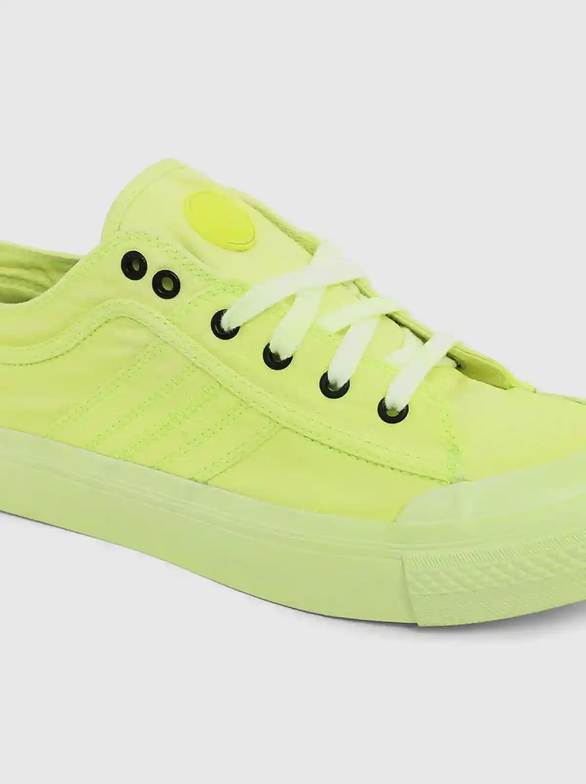 Yellow Pigment-dyed low-top sneakers in canvas