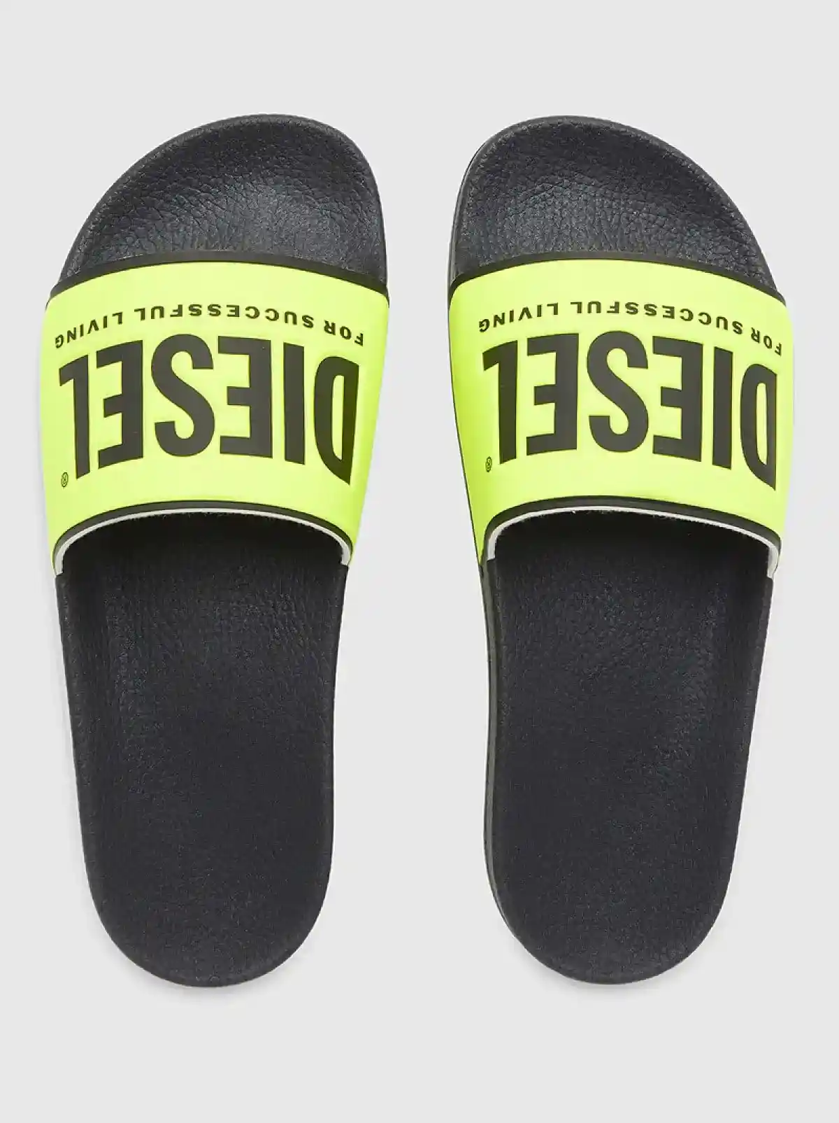 Black Slides with fluo logo band