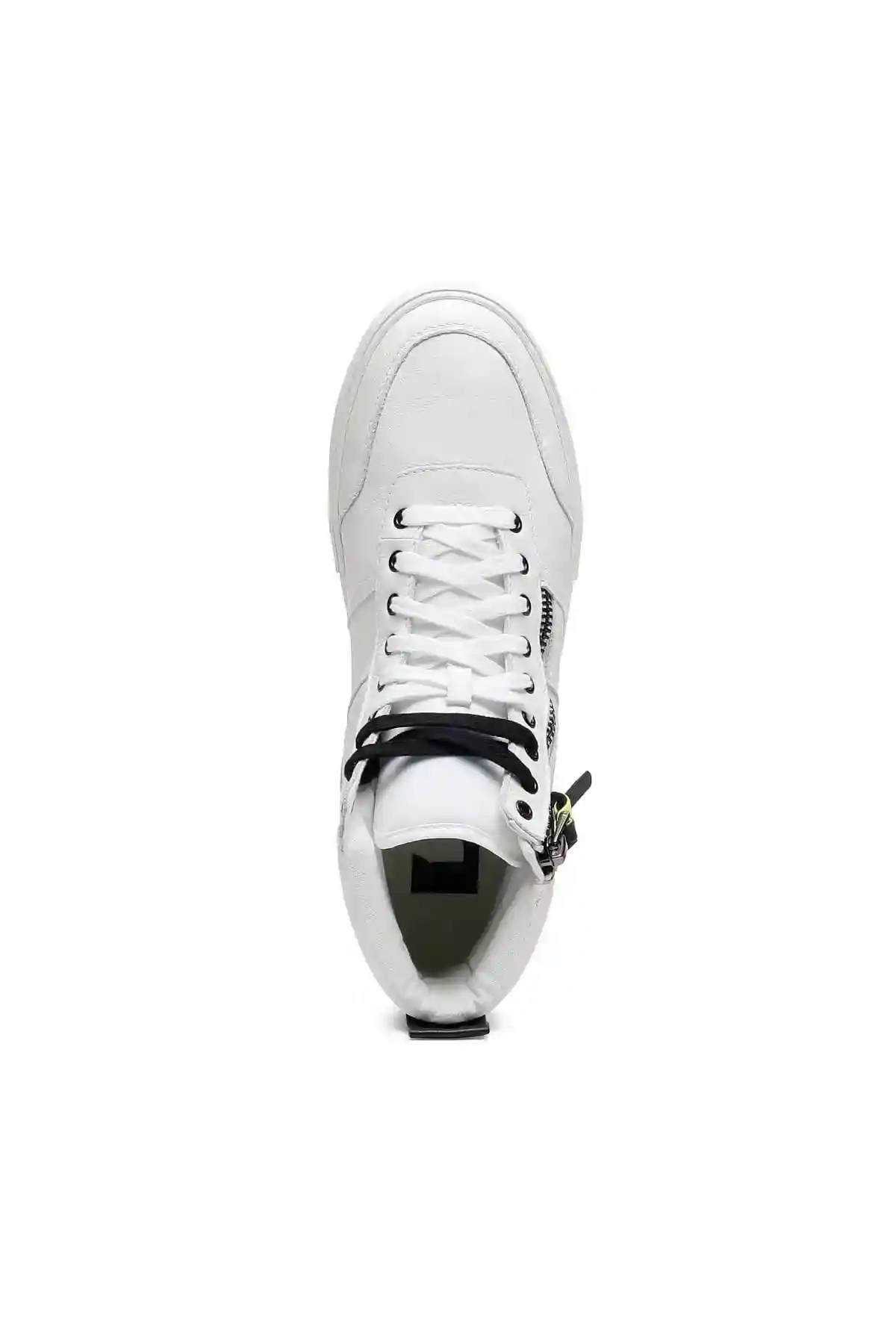 White S-Dvelows-High-top sneakers in panelled suede