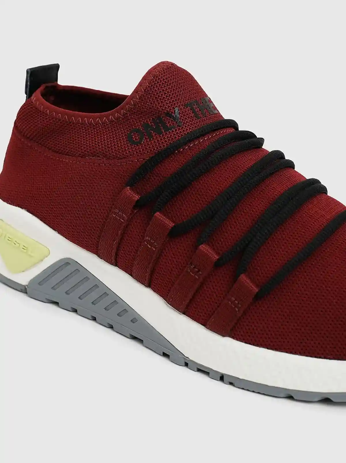 Red Slip-on sneakers in polyester knit