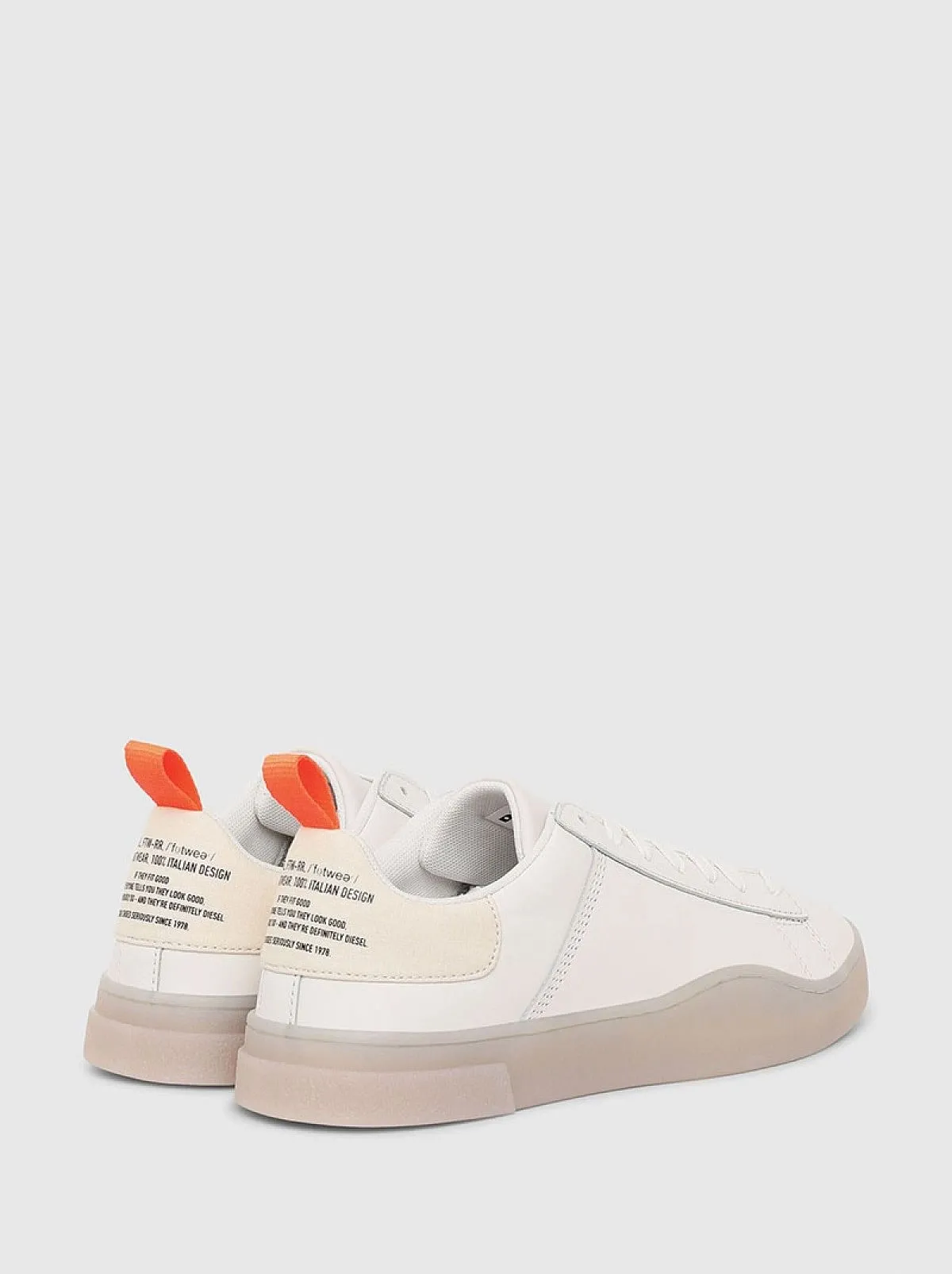 White Low-top sneakers with dictionary logo