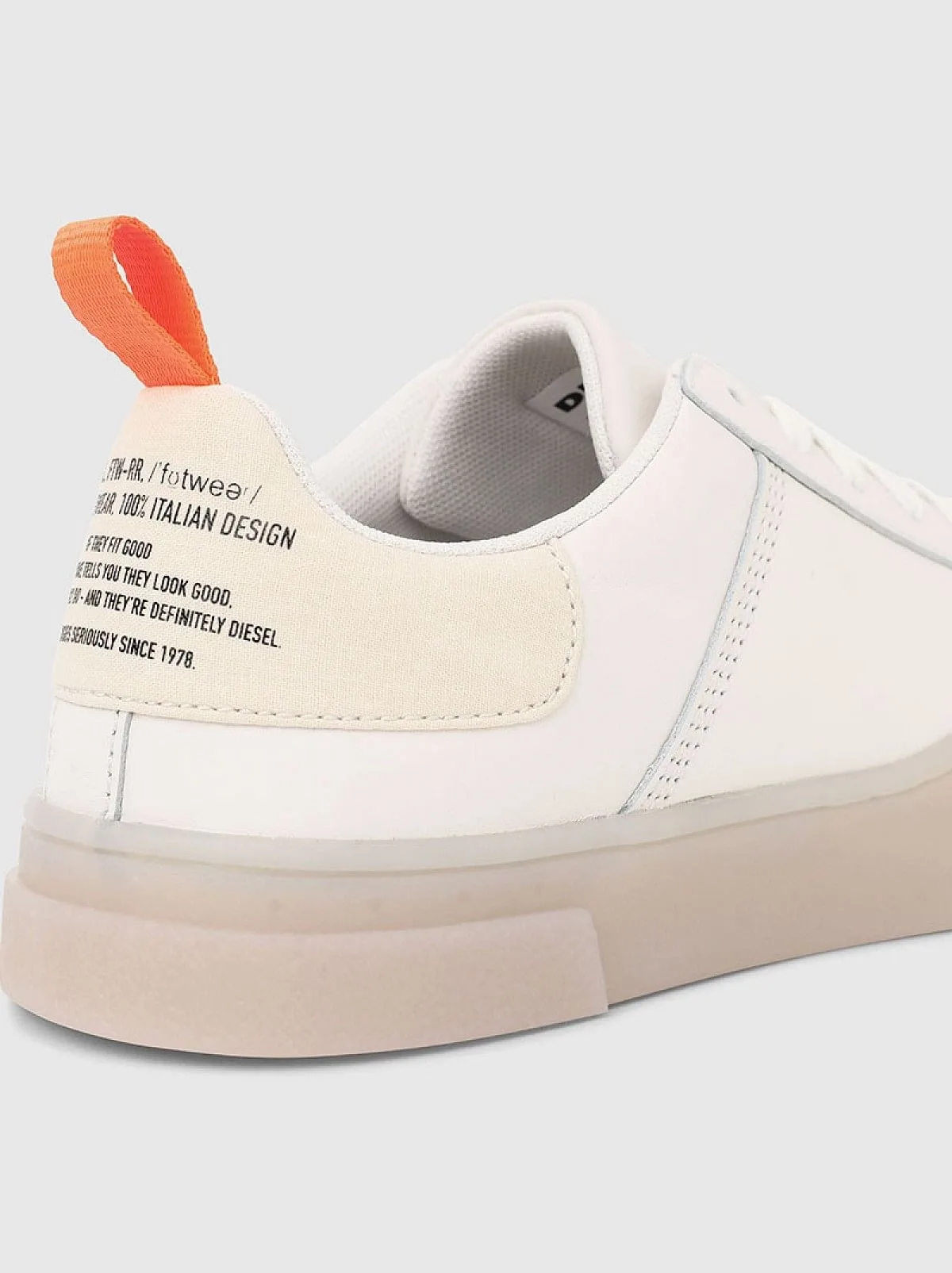 White Low-top sneakers with dictionary logo