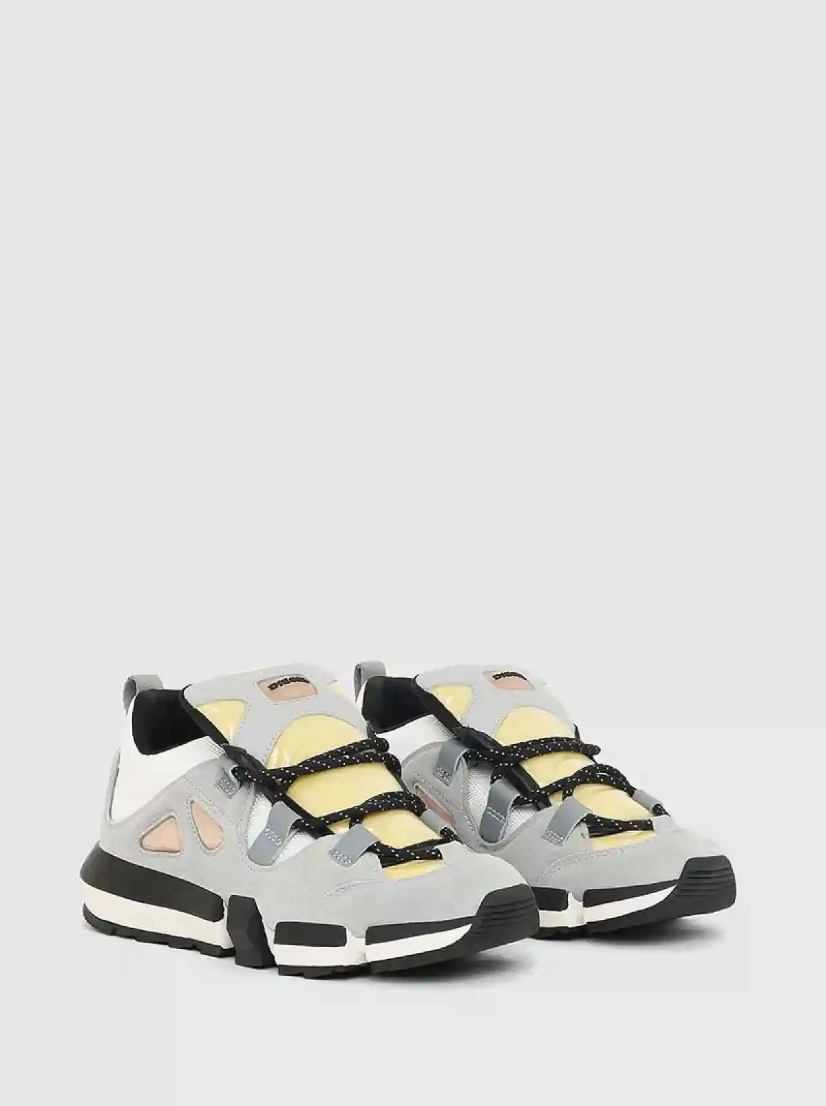 Grey Hybrid sneakers in mesh and suede