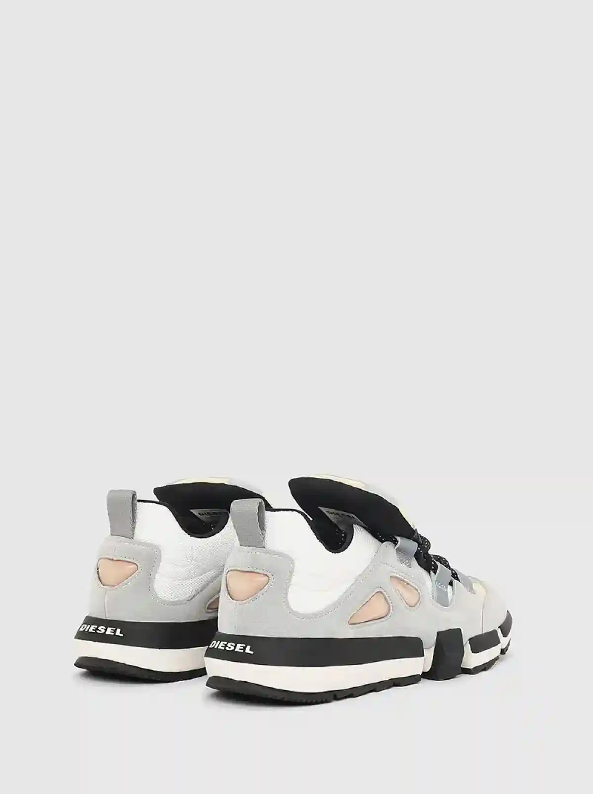 Grey Hybrid sneakers in mesh and suede