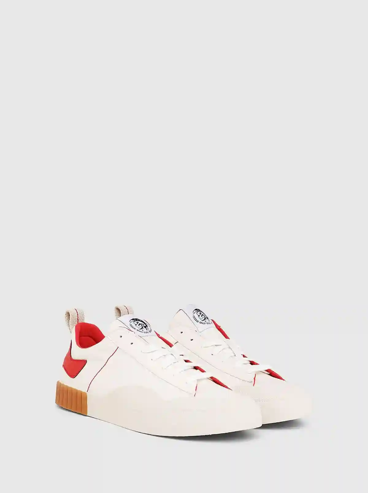 White Low-top sneakers in washed canvas