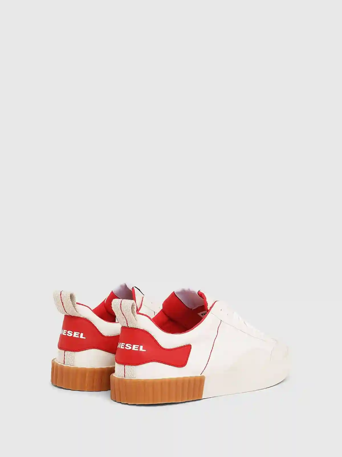 White Low-top sneakers in washed canvas