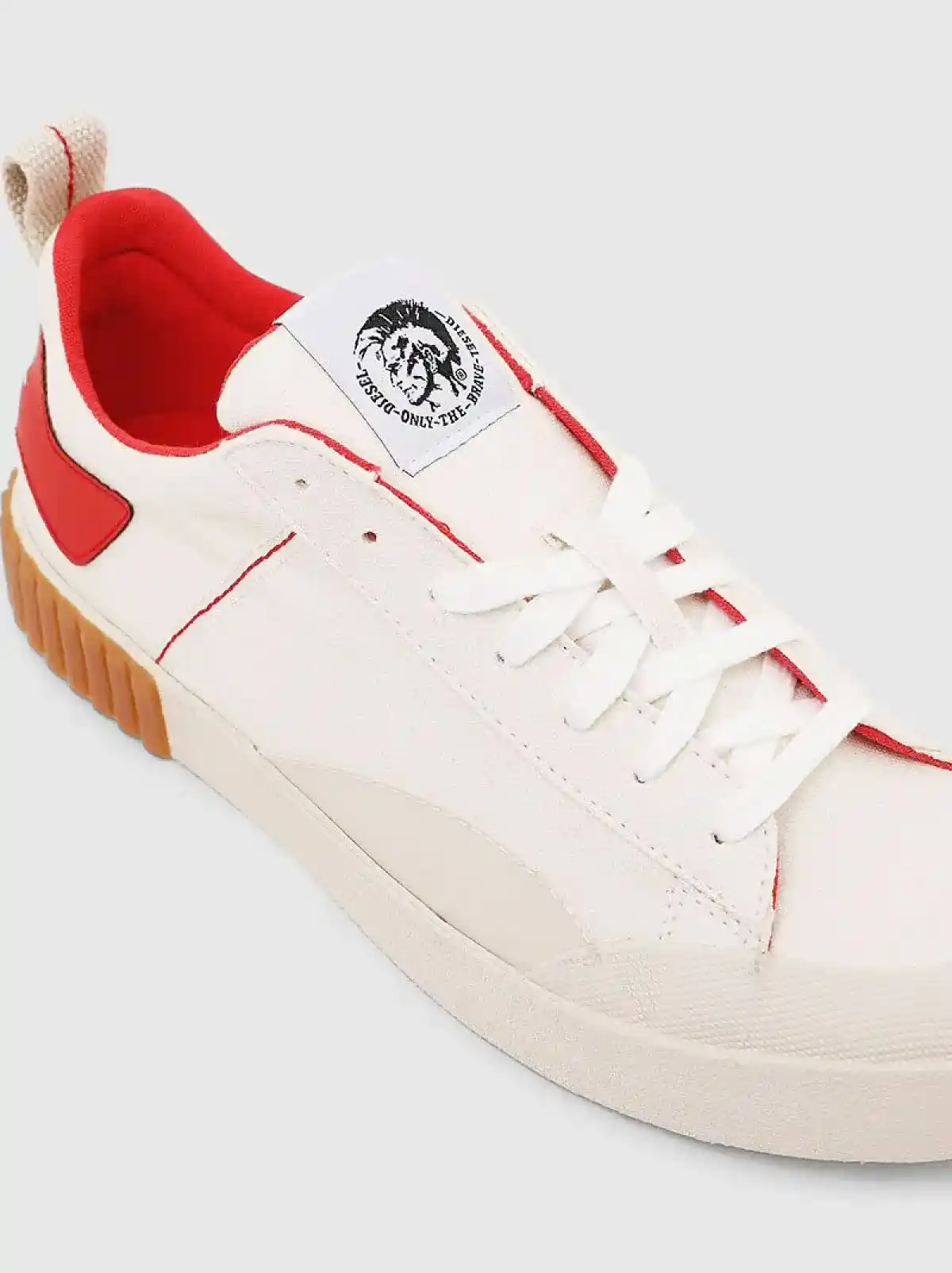 White Low-top sneakers in washed canvas