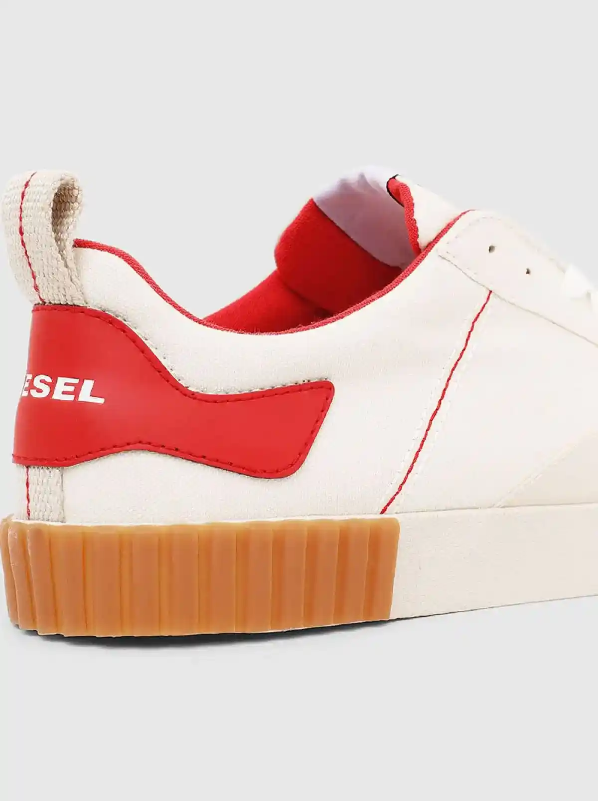 White Low-top sneakers in washed canvas