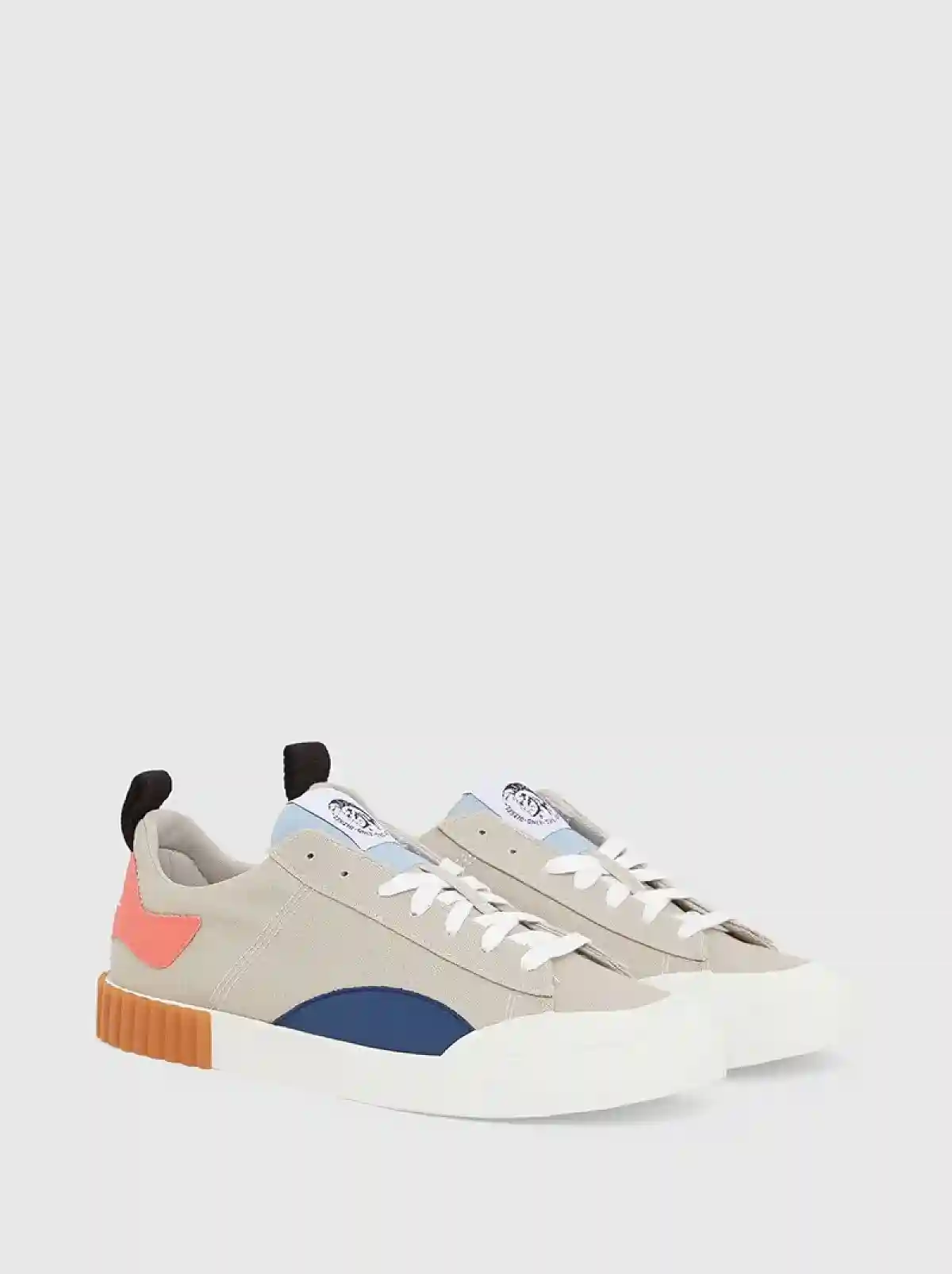 Beige Low-top sneakers in canvas and cotton