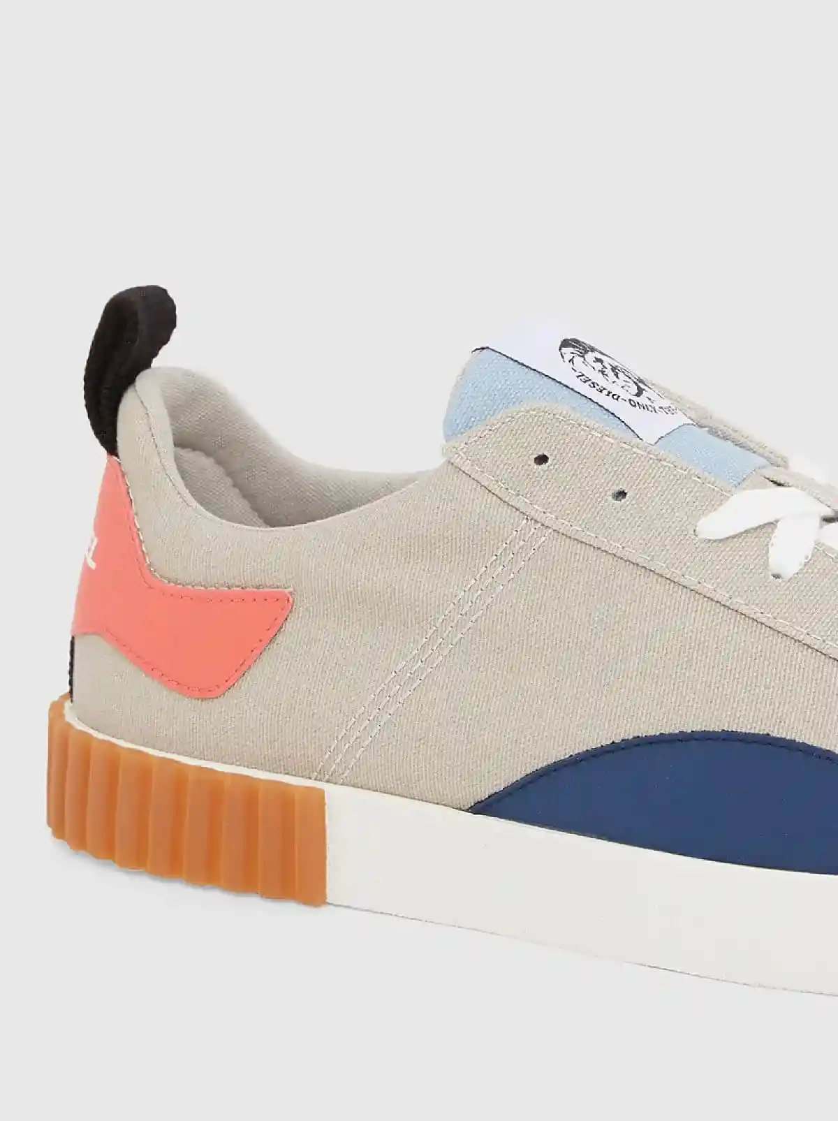 Beige Low-top sneakers in canvas and cotton