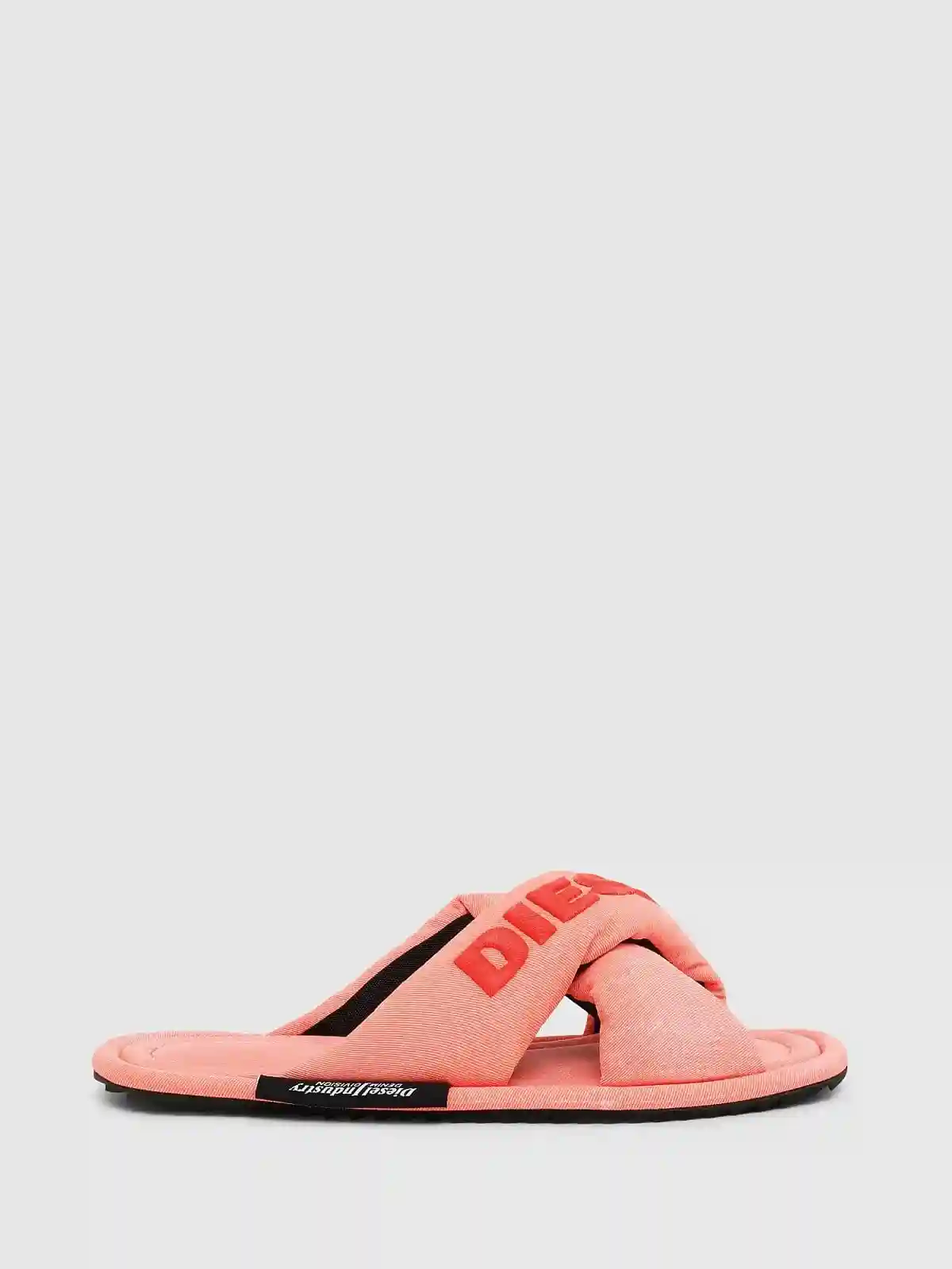 Black Crossover slides in fluo canvas