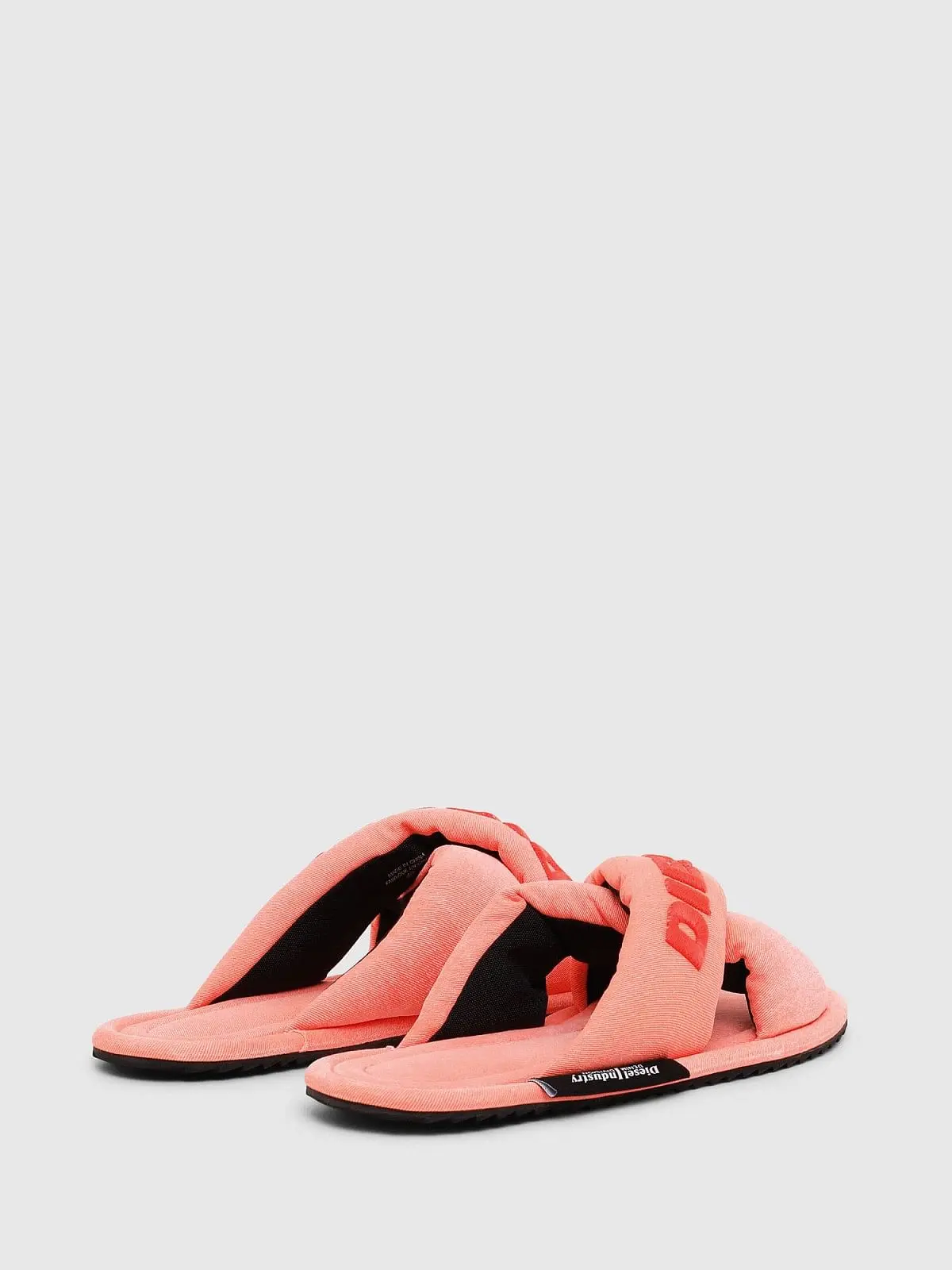 Black Crossover slides in fluo canvas