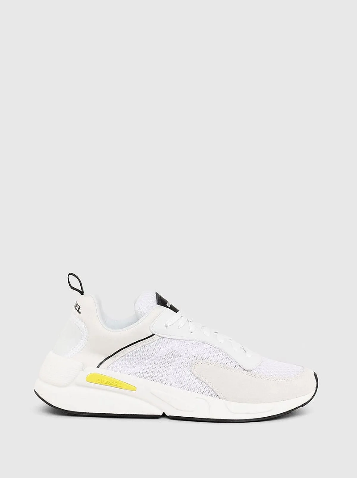 White Sneakers in mesh and suede