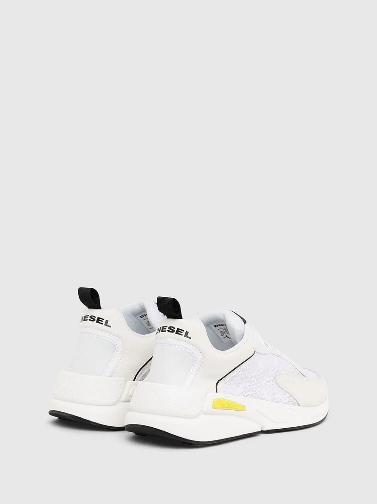 White Sneakers in mesh and suede
