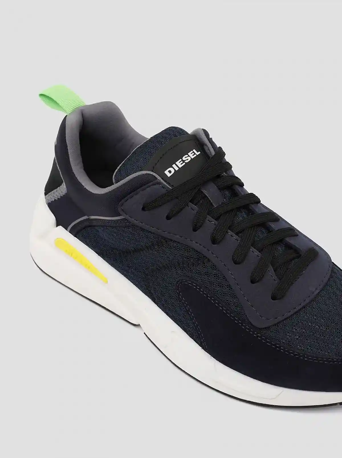 Blue Sneakers in mesh and suede