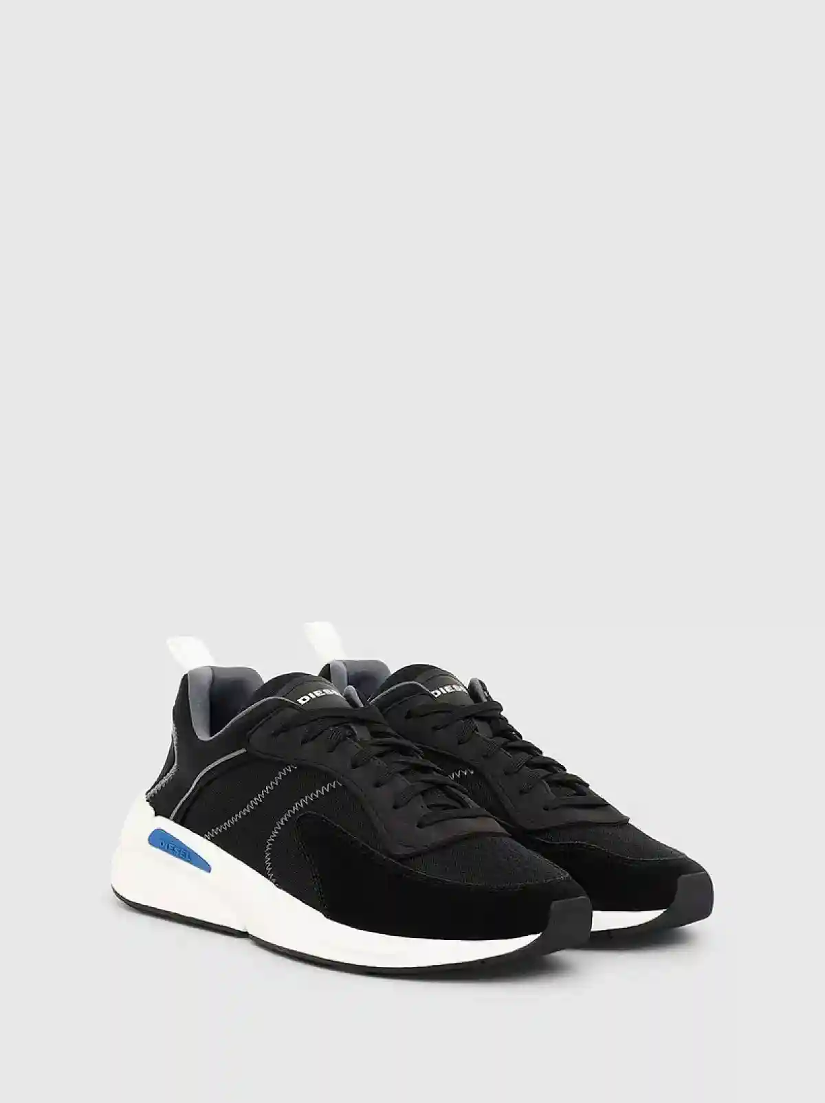 Black Sneakers in mesh and suede