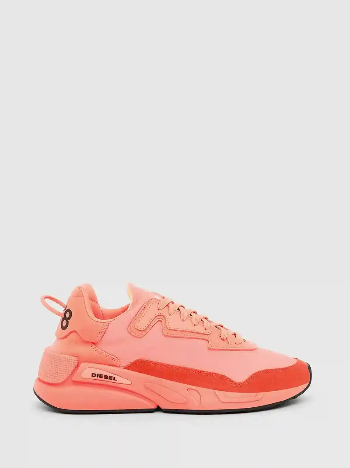 Pink Monochrome sneakers in nylon and suede