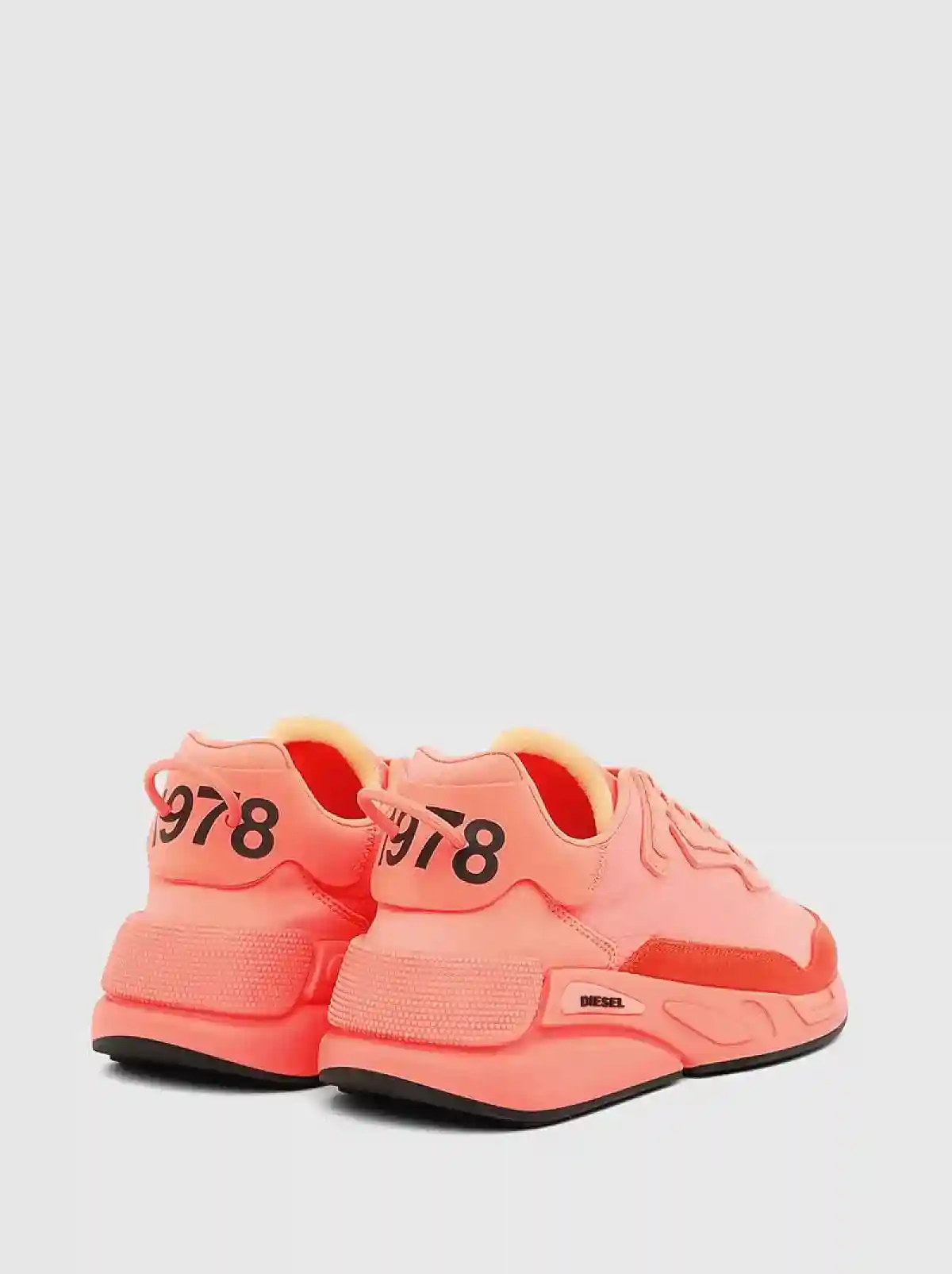 Pink Monochrome sneakers in nylon and suede