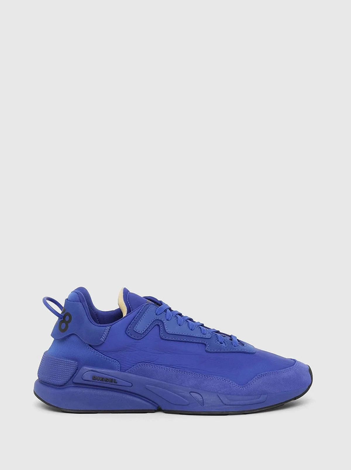Blue Monochrome sneakers in nylon and suede
