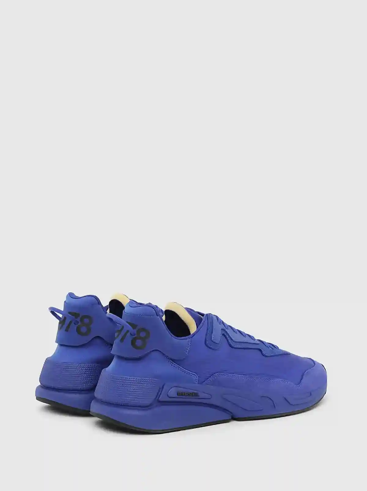 Blue Monochrome sneakers in nylon and suede