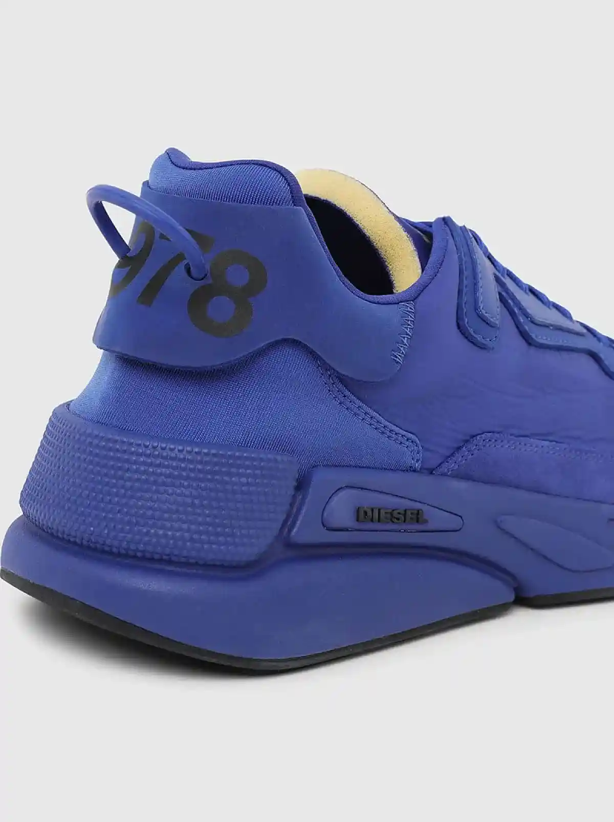 Blue Monochrome sneakers in nylon and suede