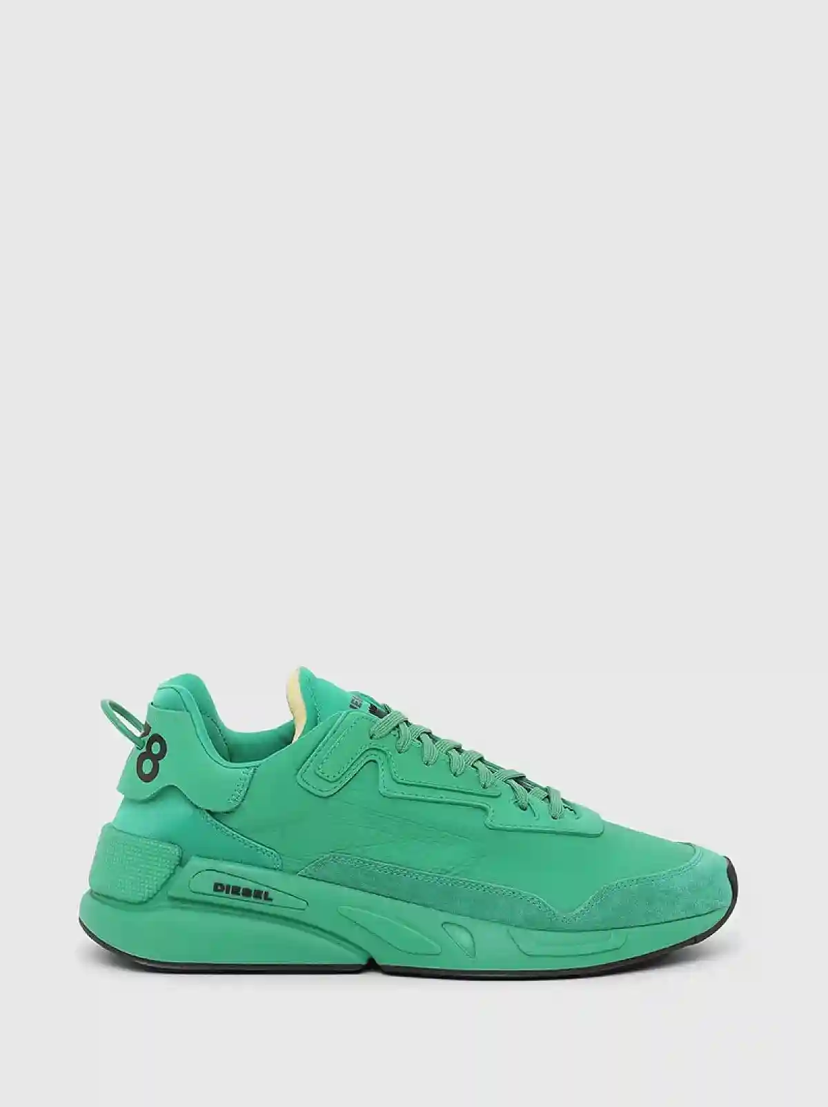 Green Monochrome sneakers in nylon and suede