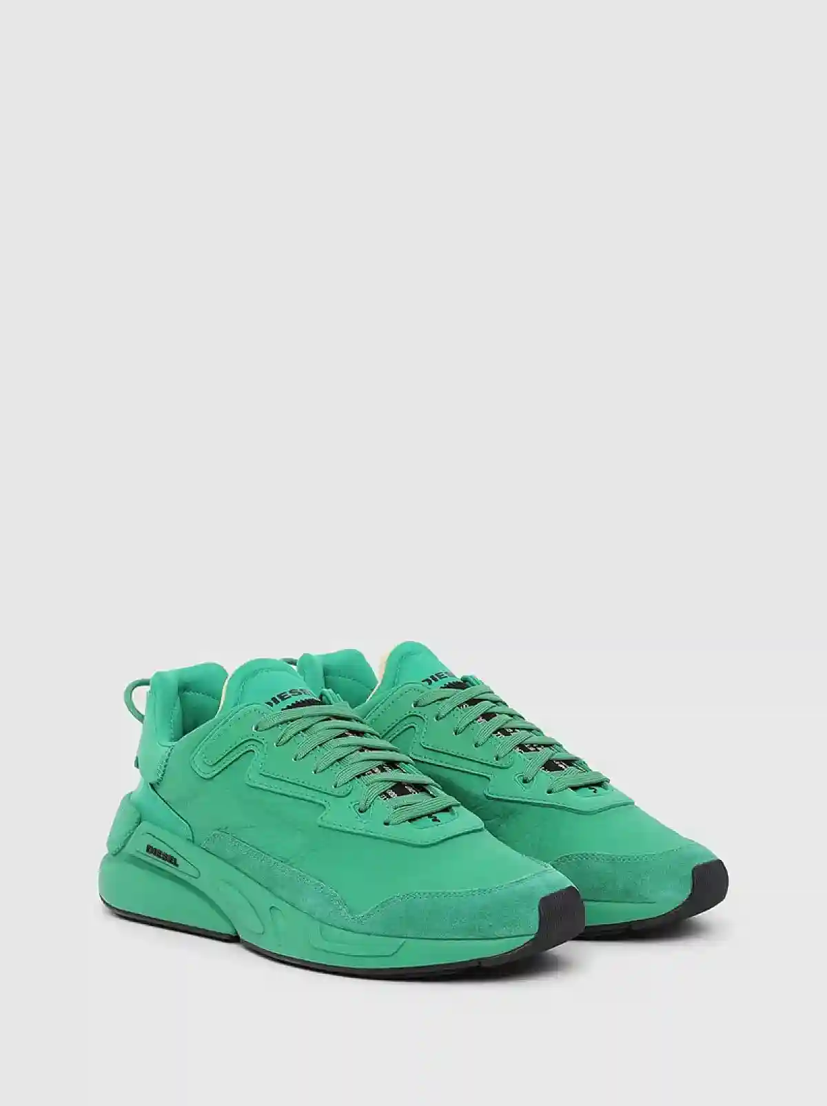 Green Monochrome sneakers in nylon and suede