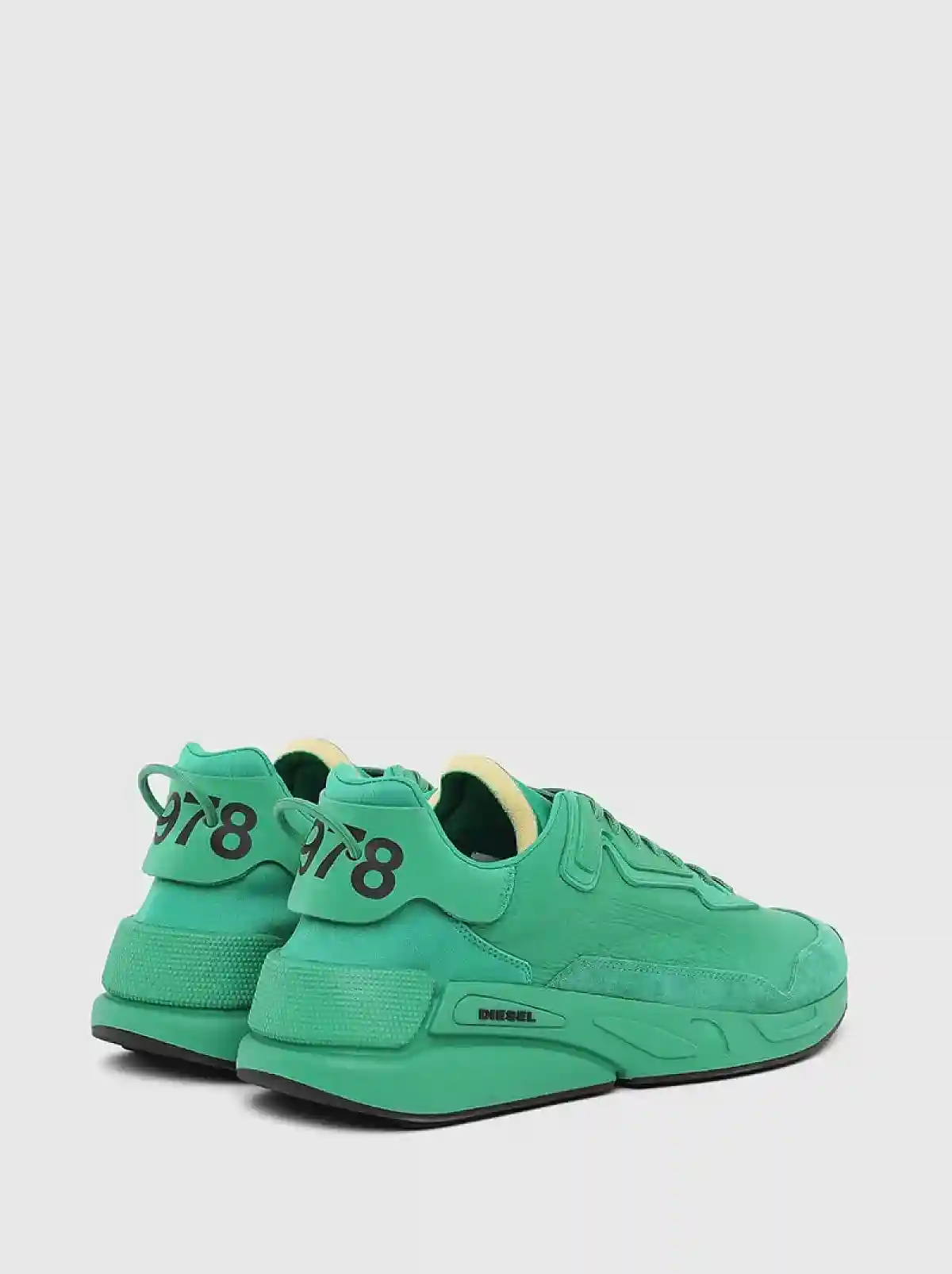 Green Monochrome sneakers in nylon and suede