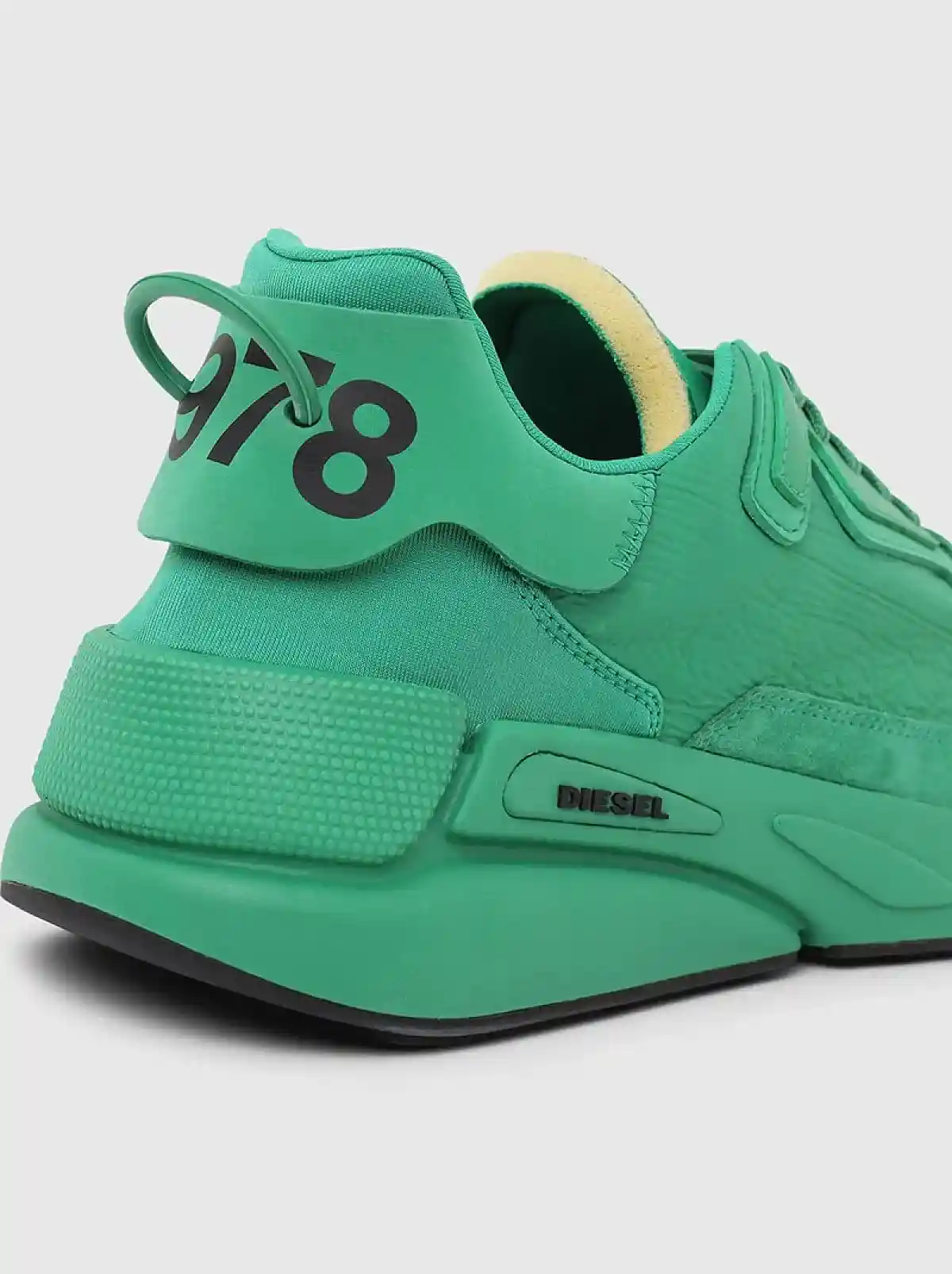 Green Monochrome sneakers in nylon and suede