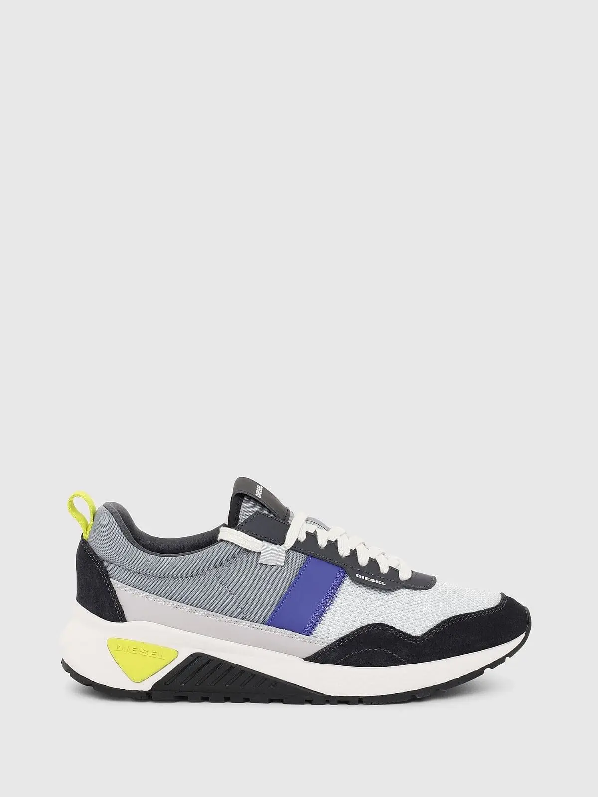 Grey Sneakers in suede and technical fabric