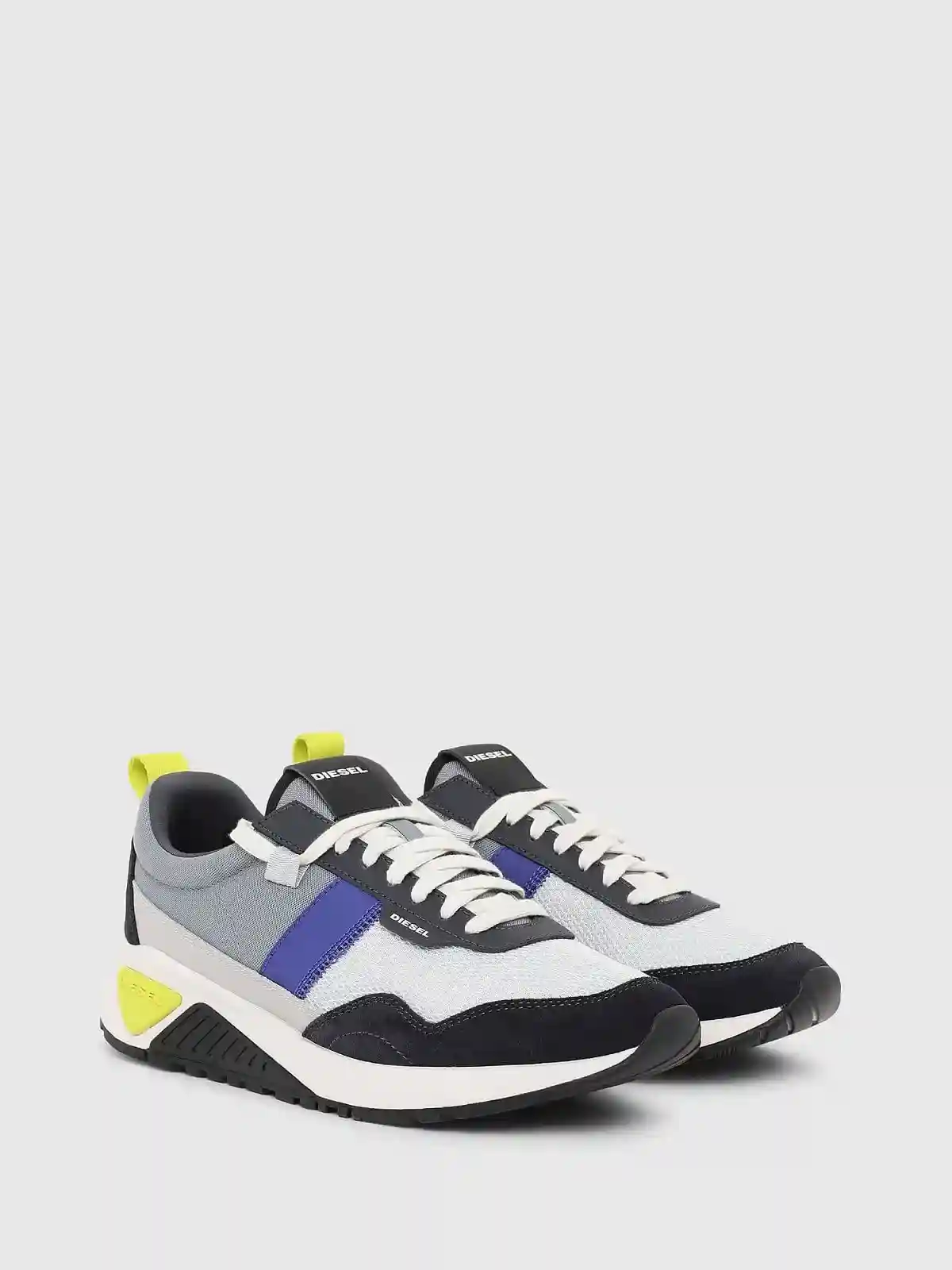 Grey Sneakers in suede and technical fabric