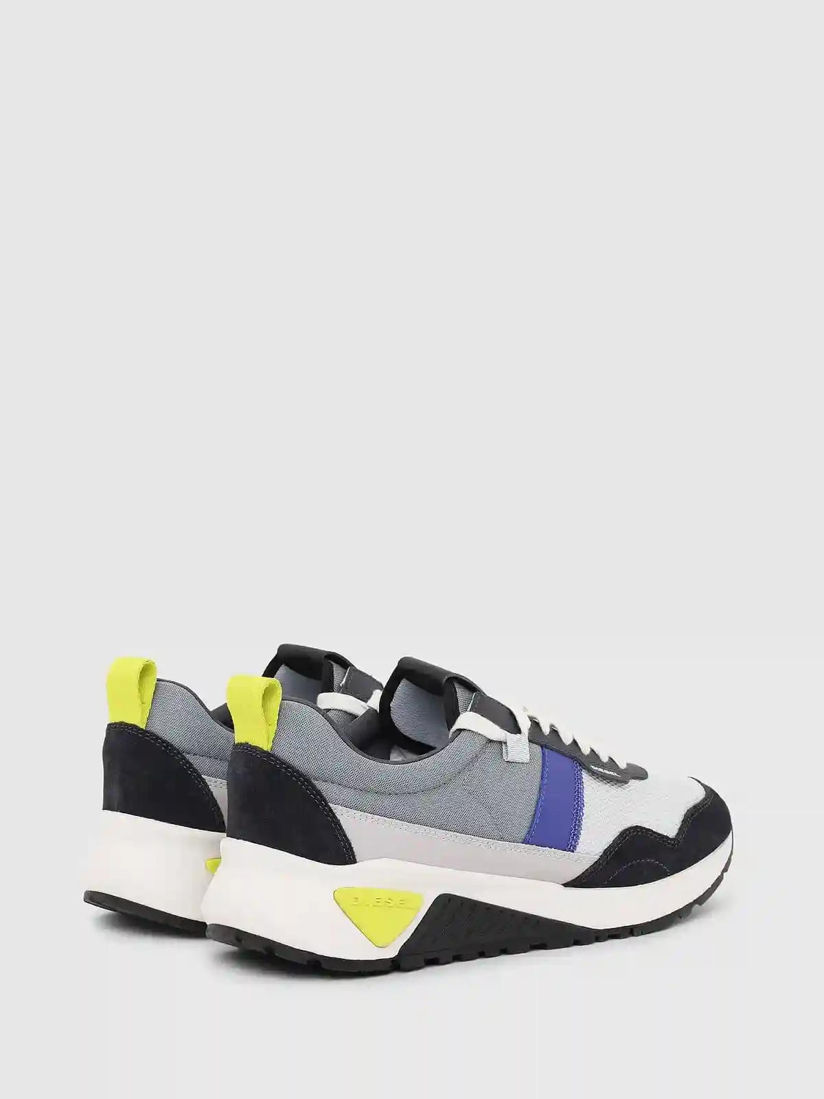 Grey Sneakers in suede and technical fabric