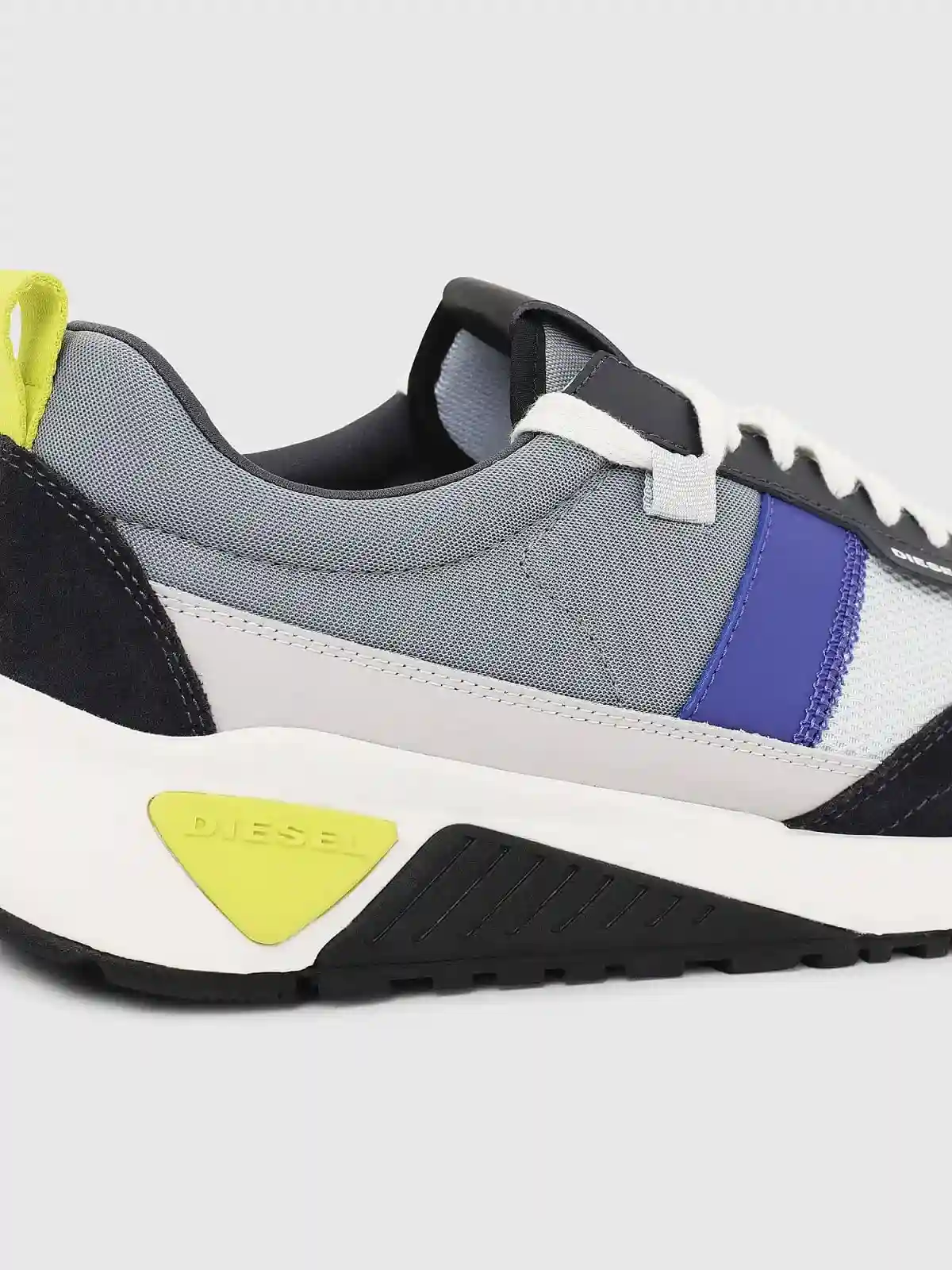 Grey Sneakers in suede and technical fabric