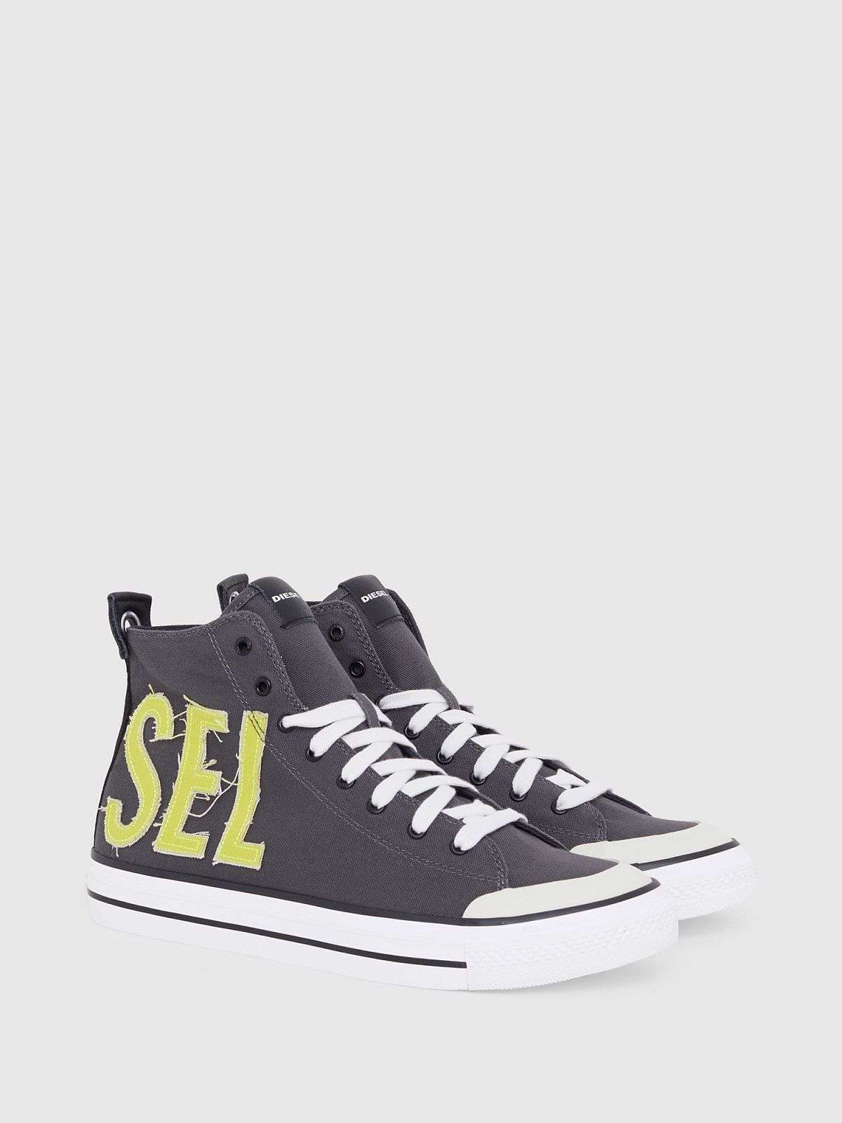 White High-top sneakers with raw-cut logo
