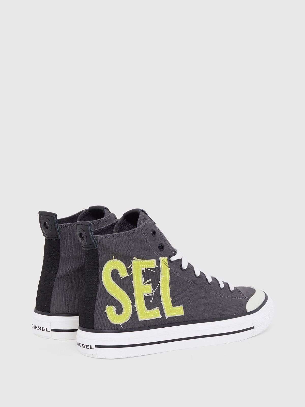 White High-top sneakers with raw-cut logo