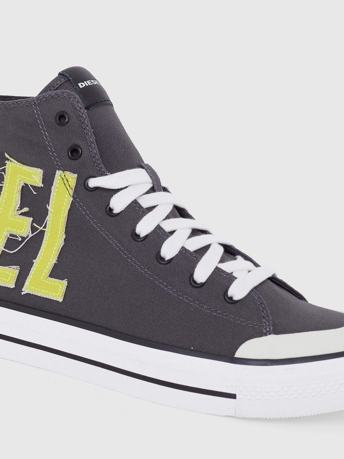 White High-top sneakers with raw-cut logo