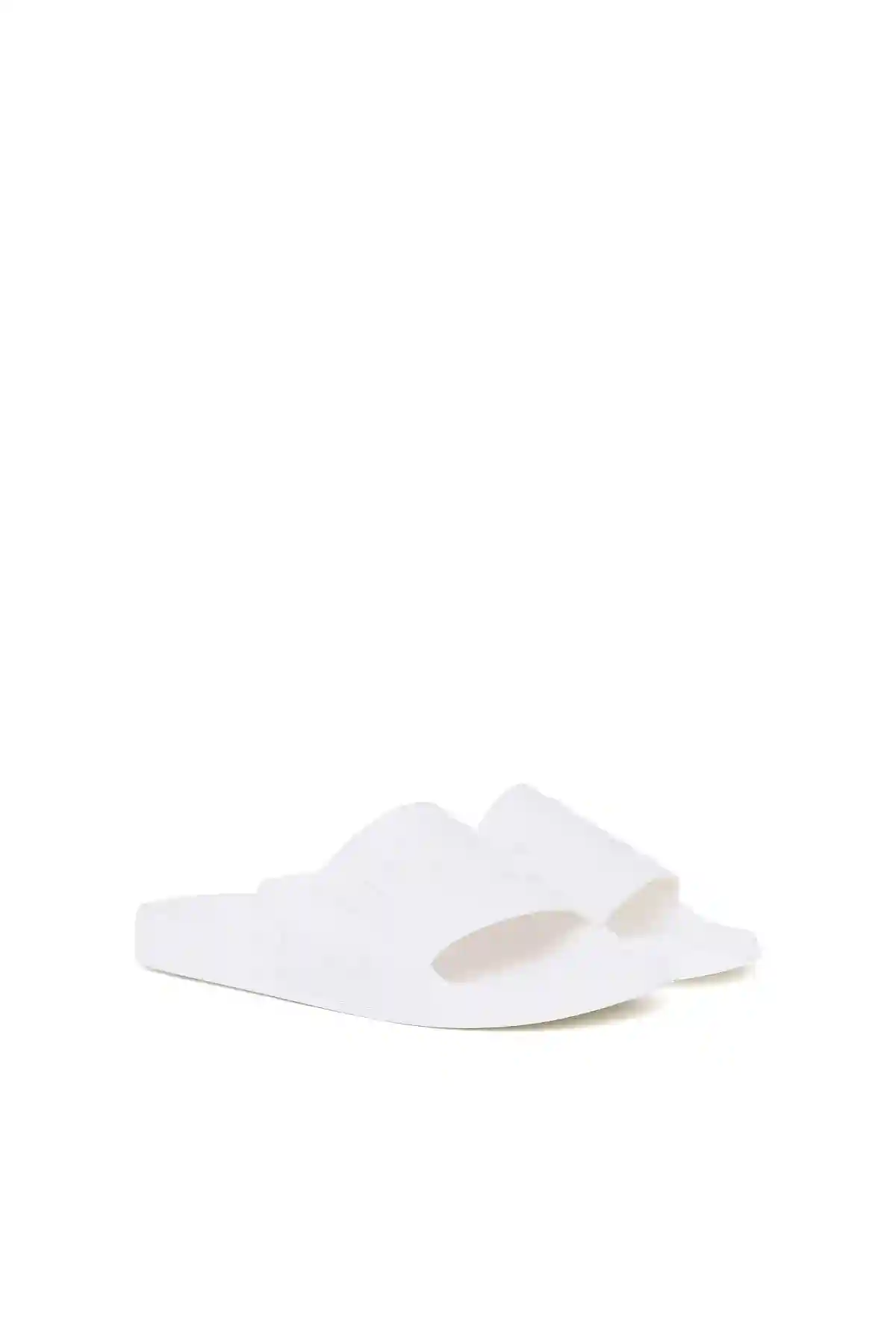 White Pool slides with embossed logo