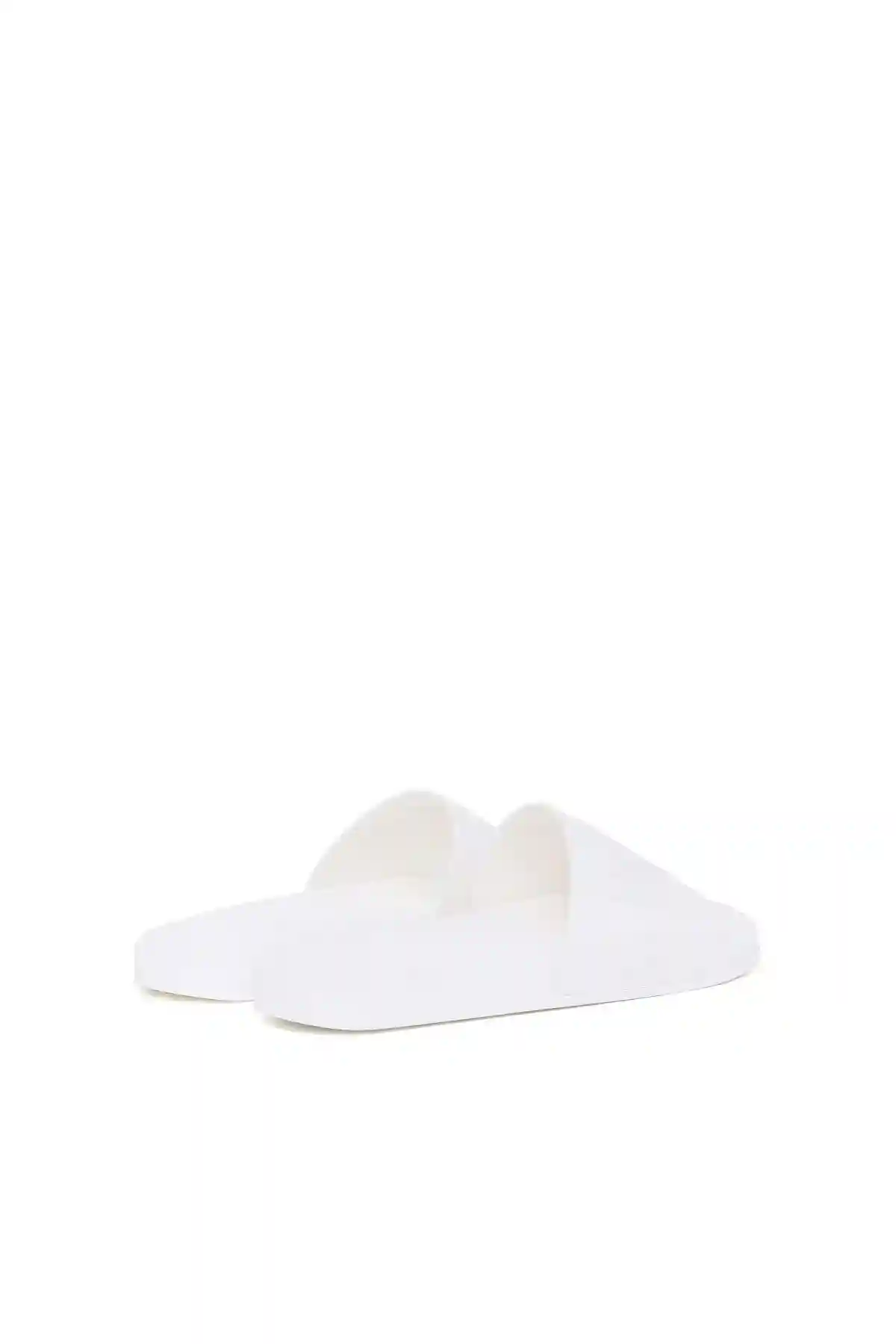 White Pool slides with embossed logo